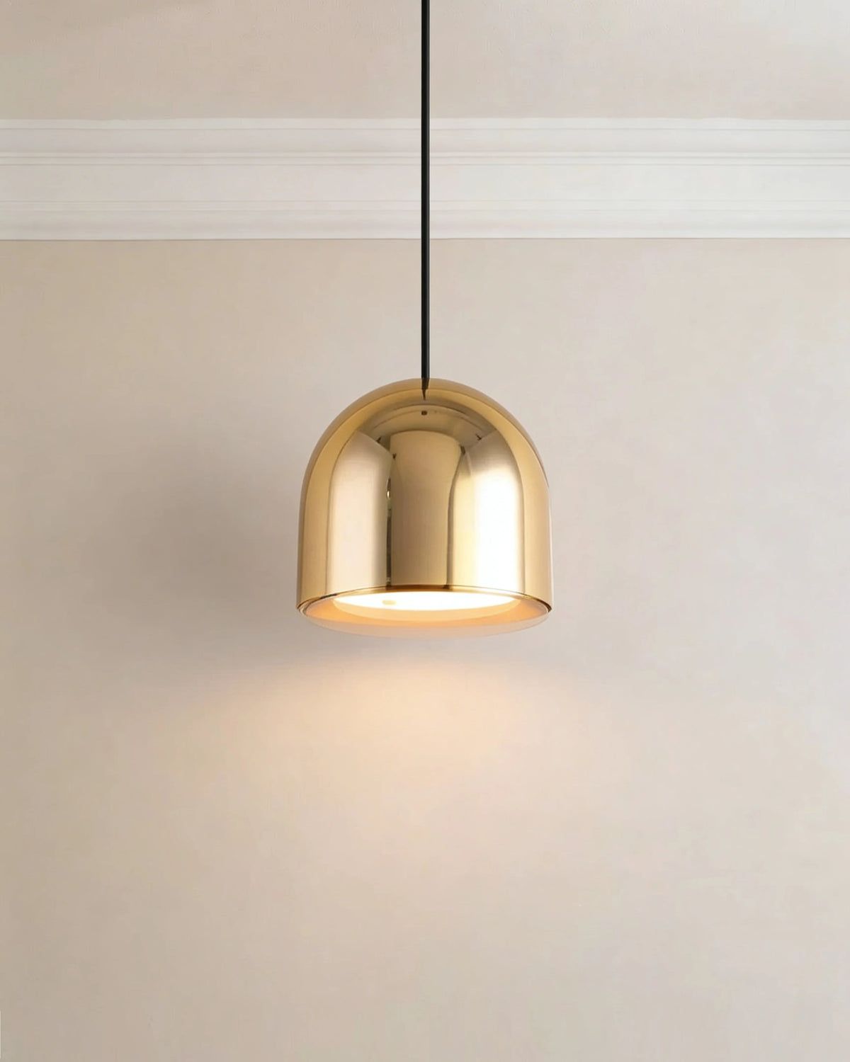 Midcentury gold pendant lamp