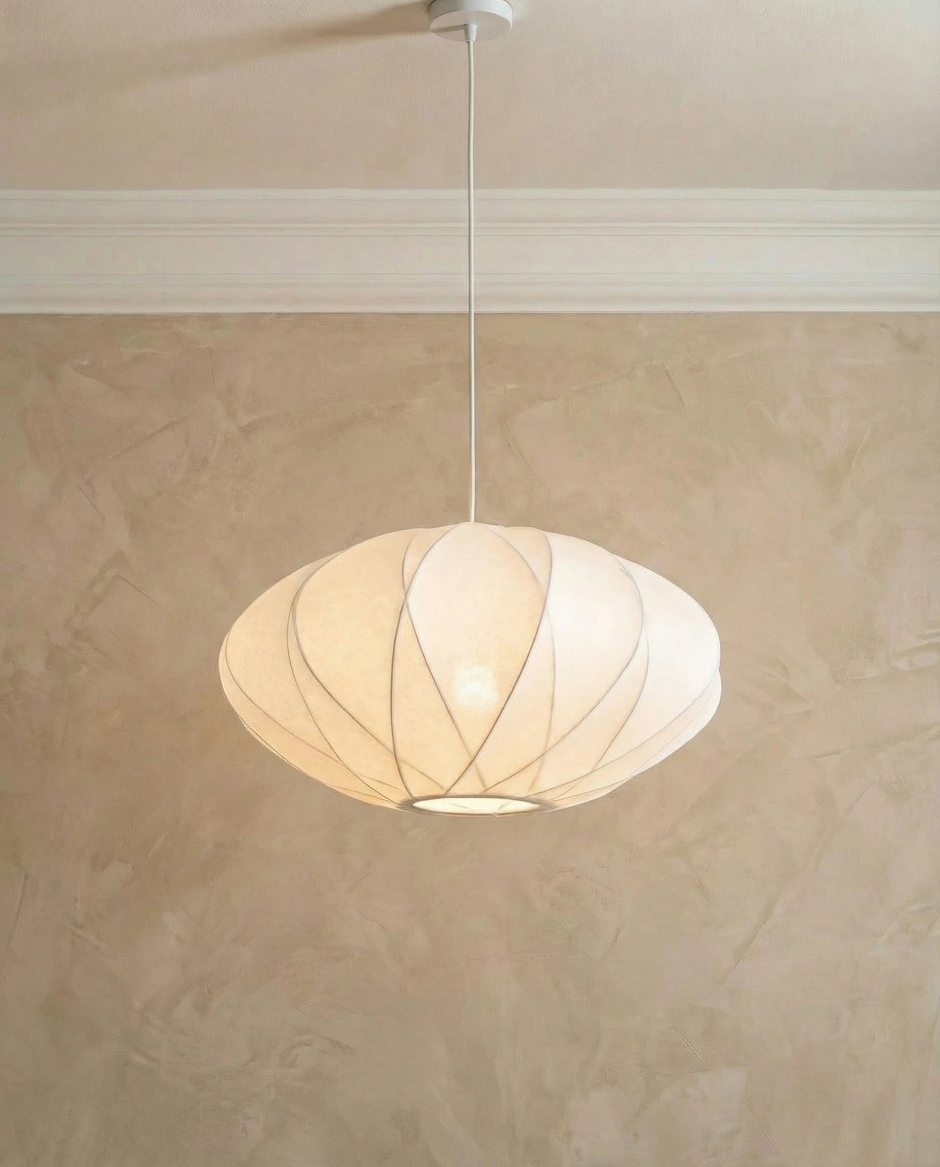 Sakura Japanese Folding Silk Pendant Light