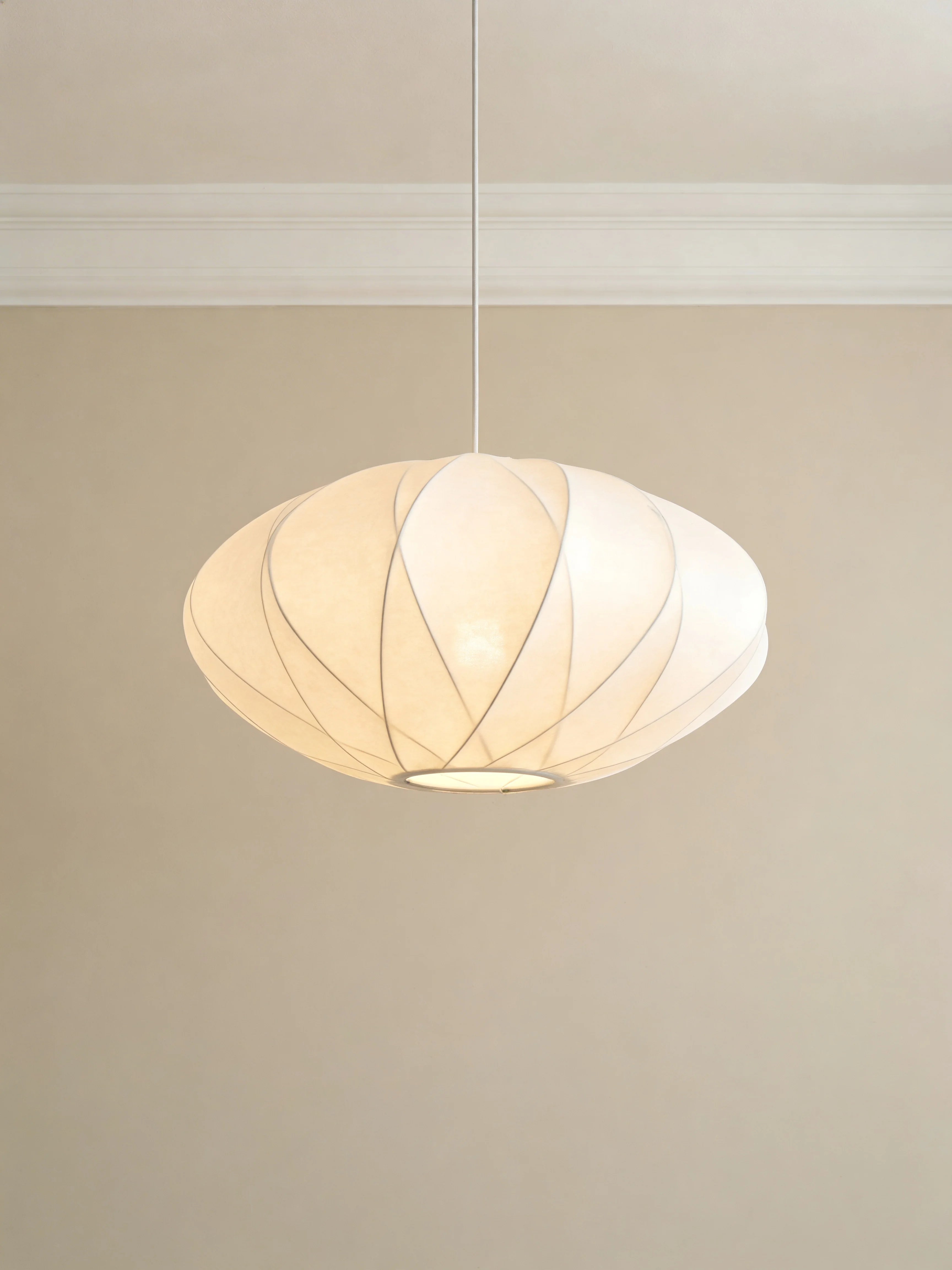 Sakura Japanese Folding Silk Pendant Light