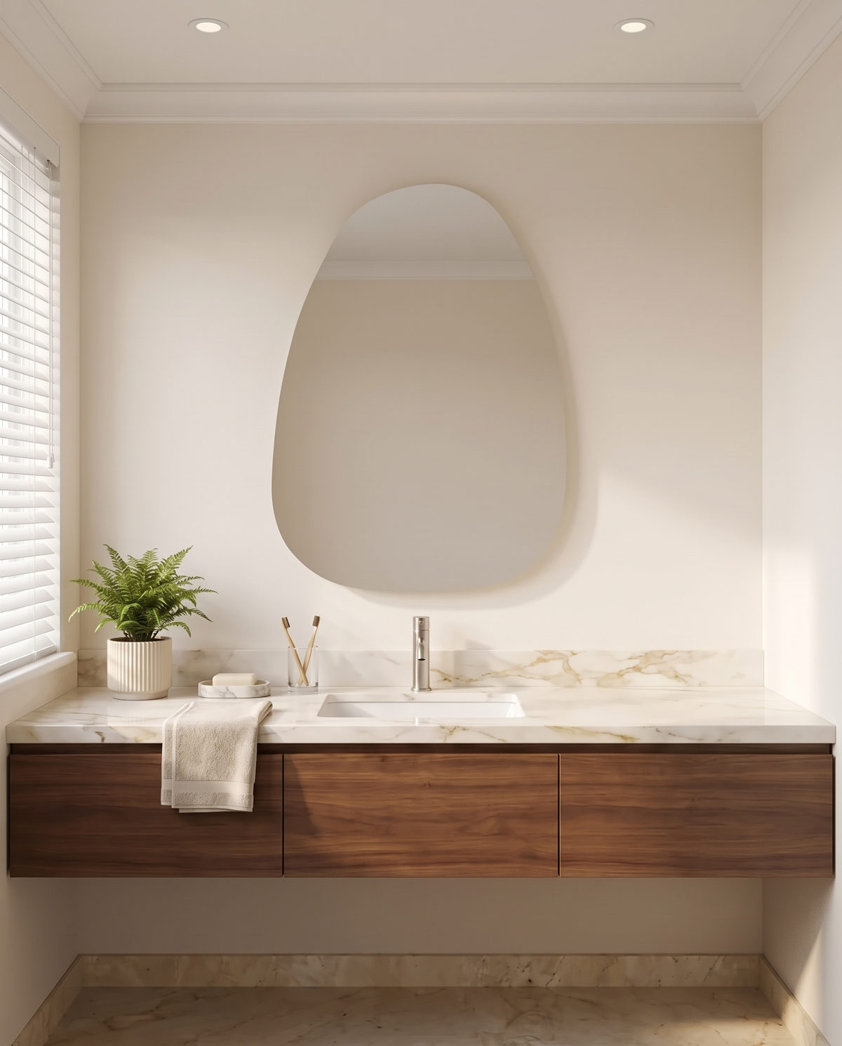 Salma LED Frameless Freeform Mirror
