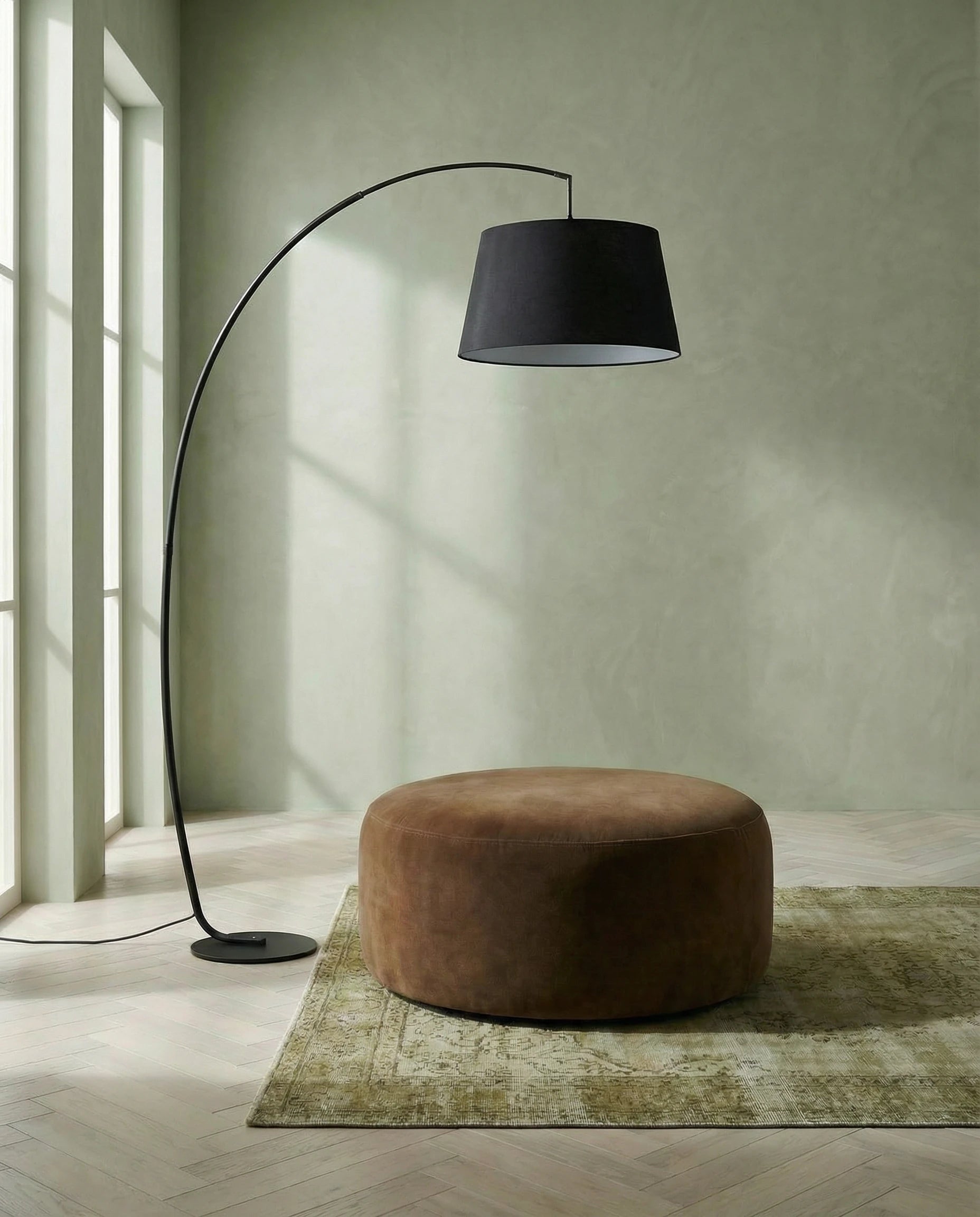 Salvadore Modern Black Fishing Rod Floor Lamp