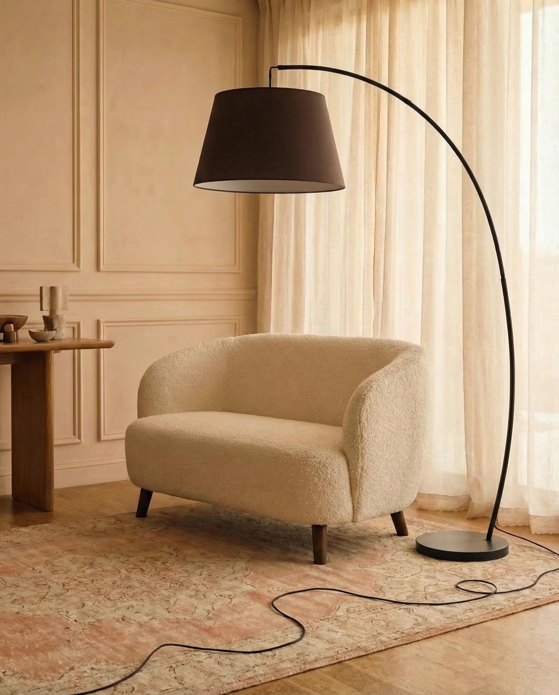 Salvadore Modern Black Fishing Rod Floor Lamp
