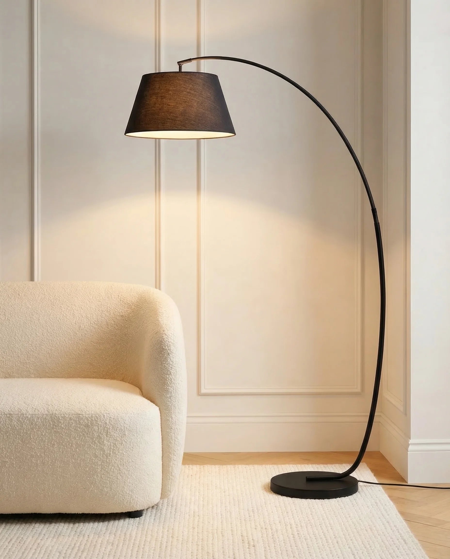 Salvadore Modern Black Fishing Rod Floor Lamp