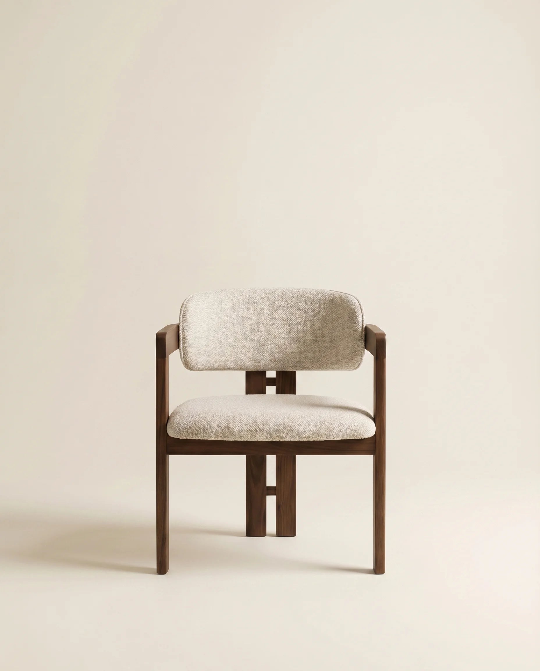 Saskia Walnut & Beige Dining Chair