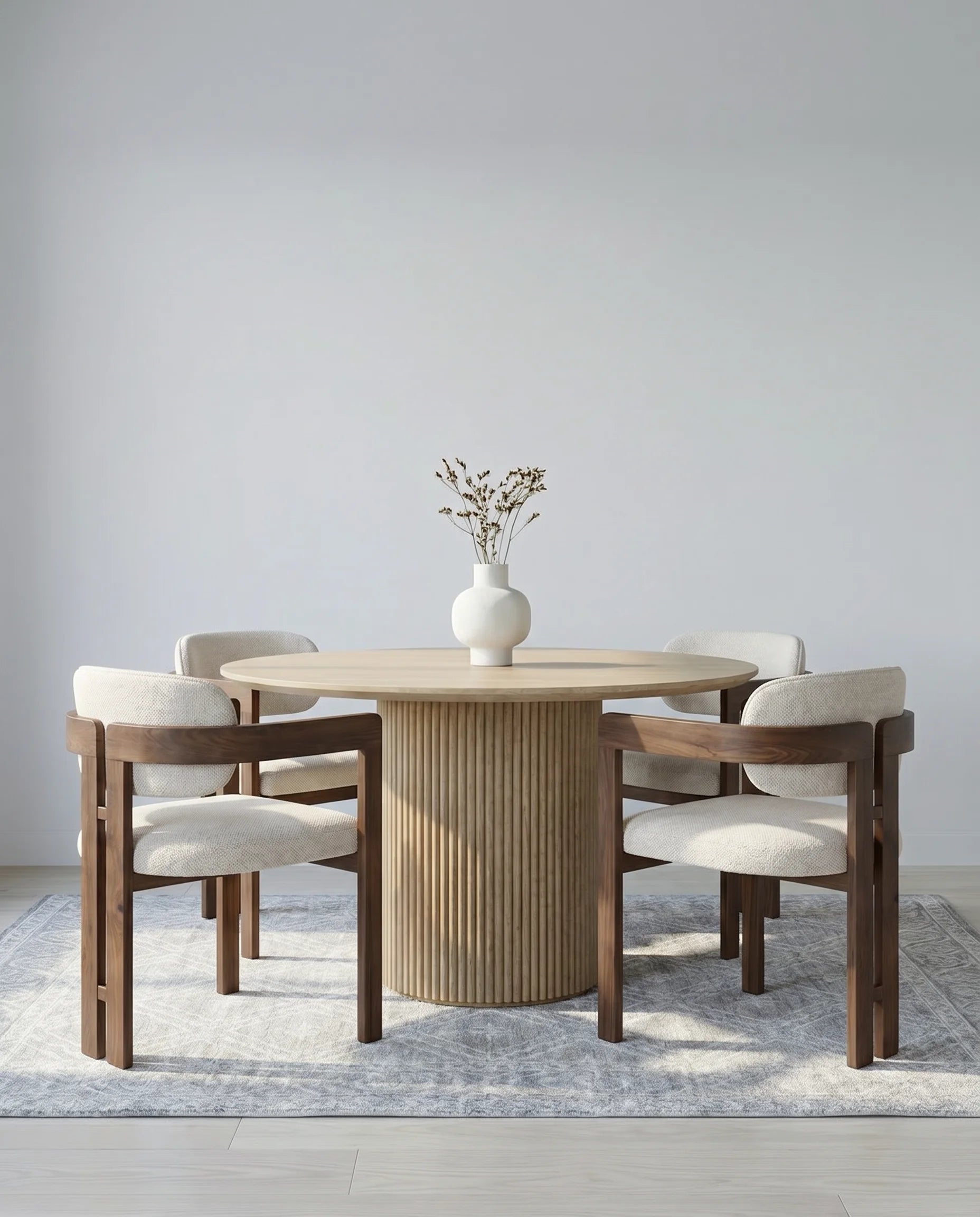 Saskia Walnut & Beige Dining Chair