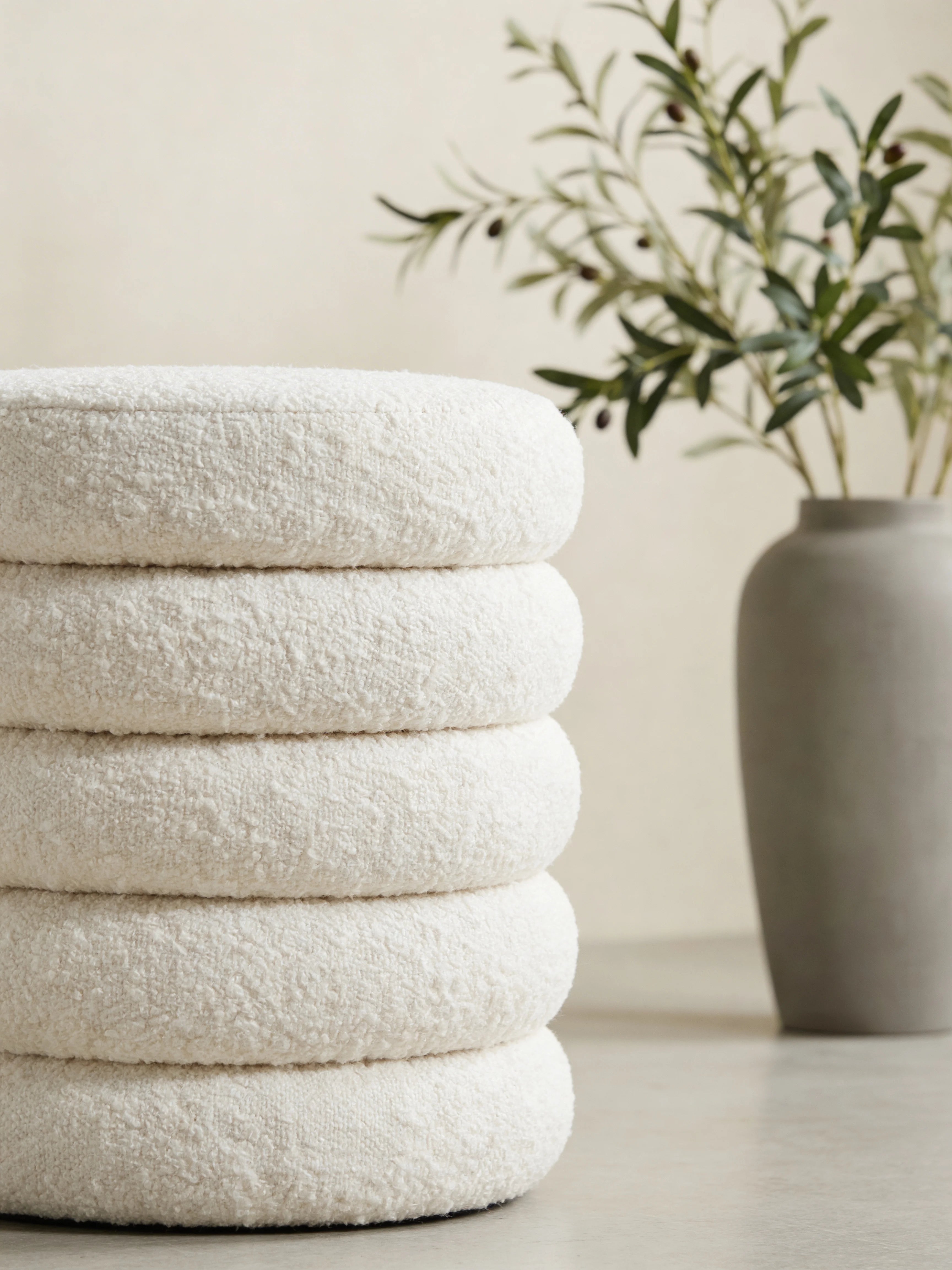 Sherpa Luxe Vault Pouf Ottoman