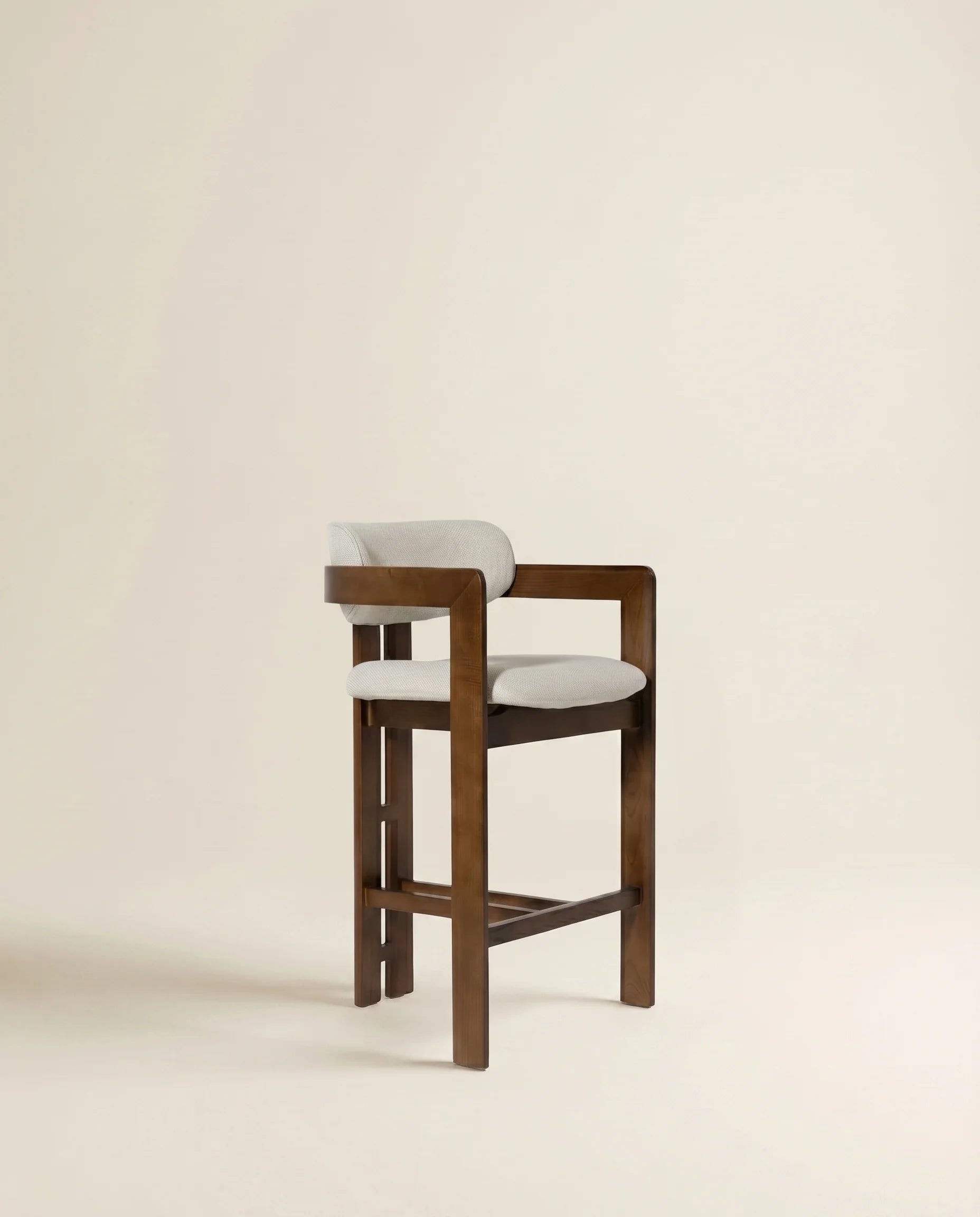 Sigrid Curved Wooden Bar Stool