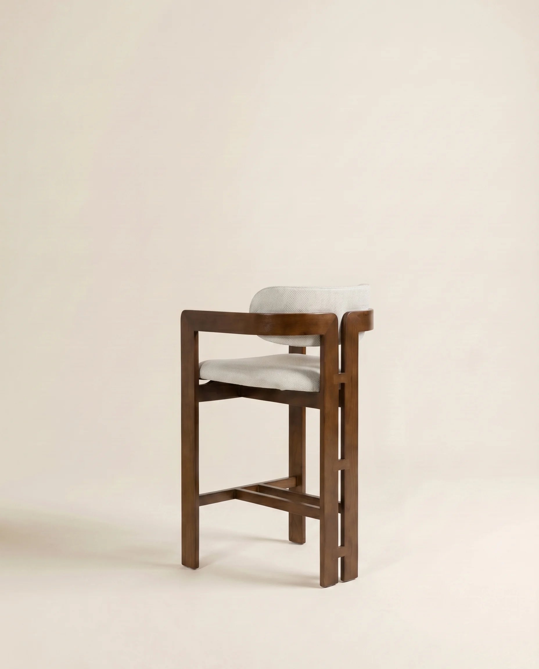 Sigrid Curved Wooden Bar Stool