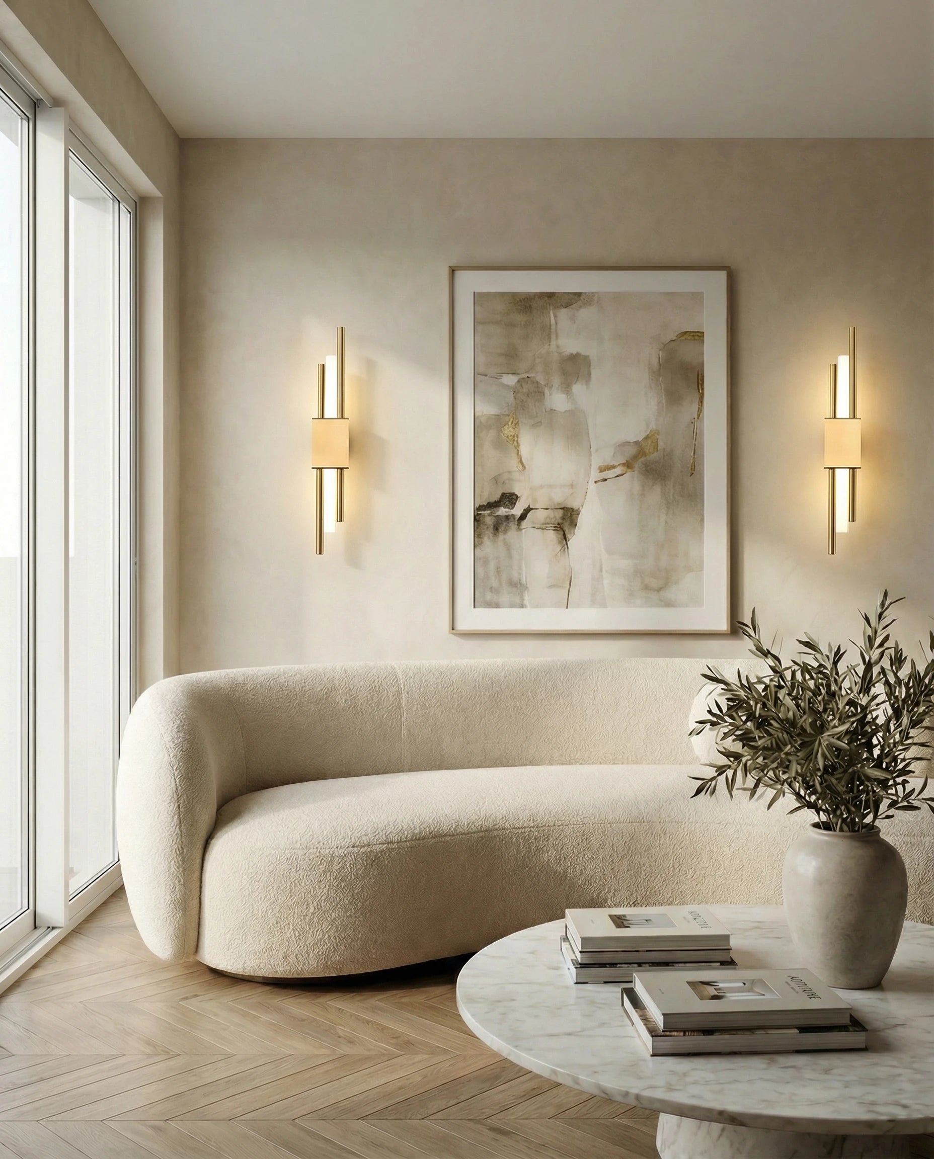 Simon LED Gold Acrylic Wall Lamp