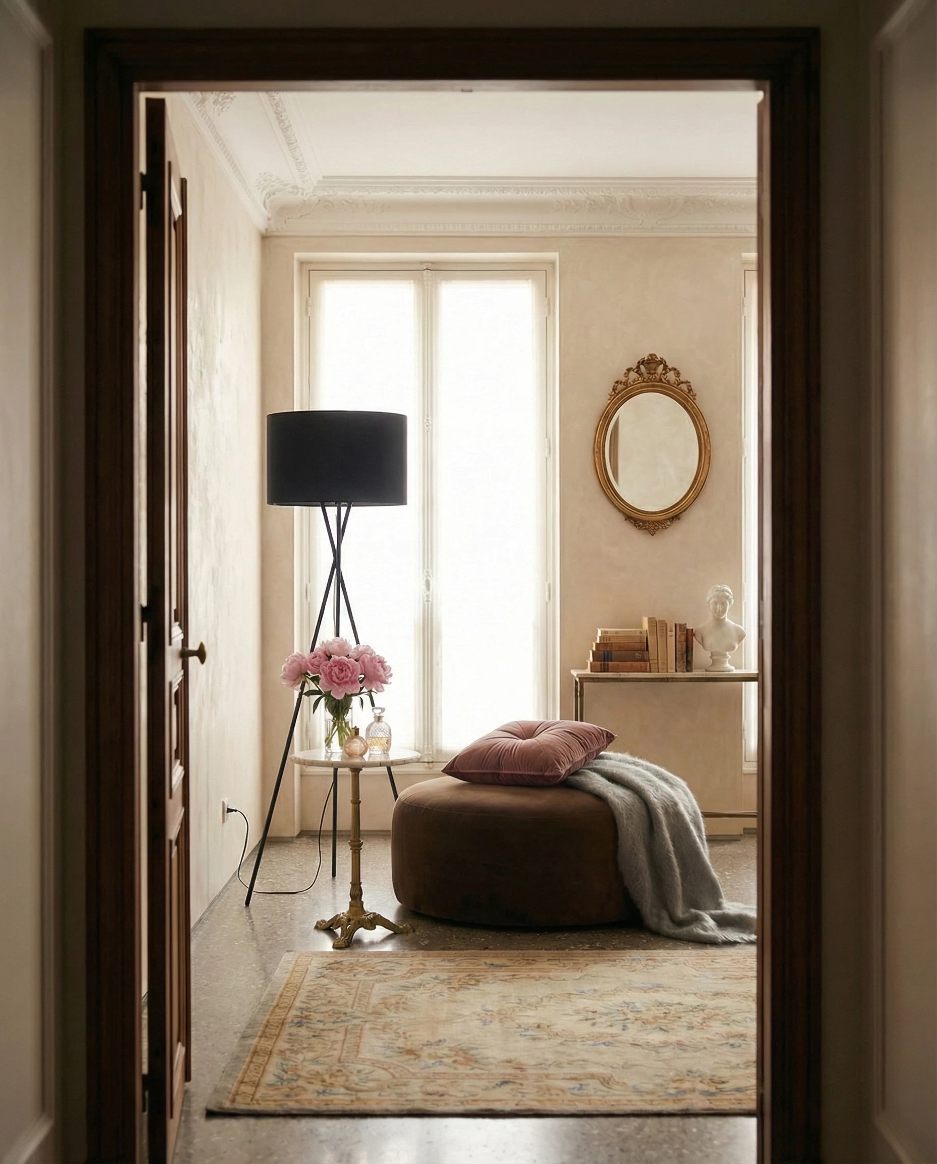 Siyah Modern Tripod Floor Lamp