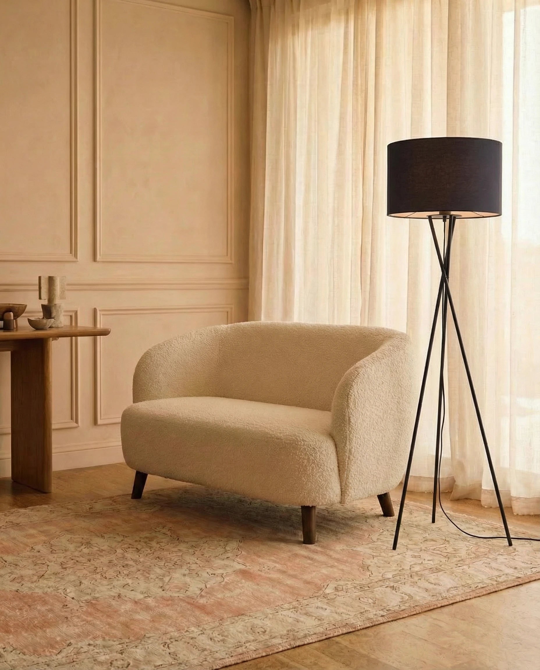 Siyah Modern Tripod Floor Lamp