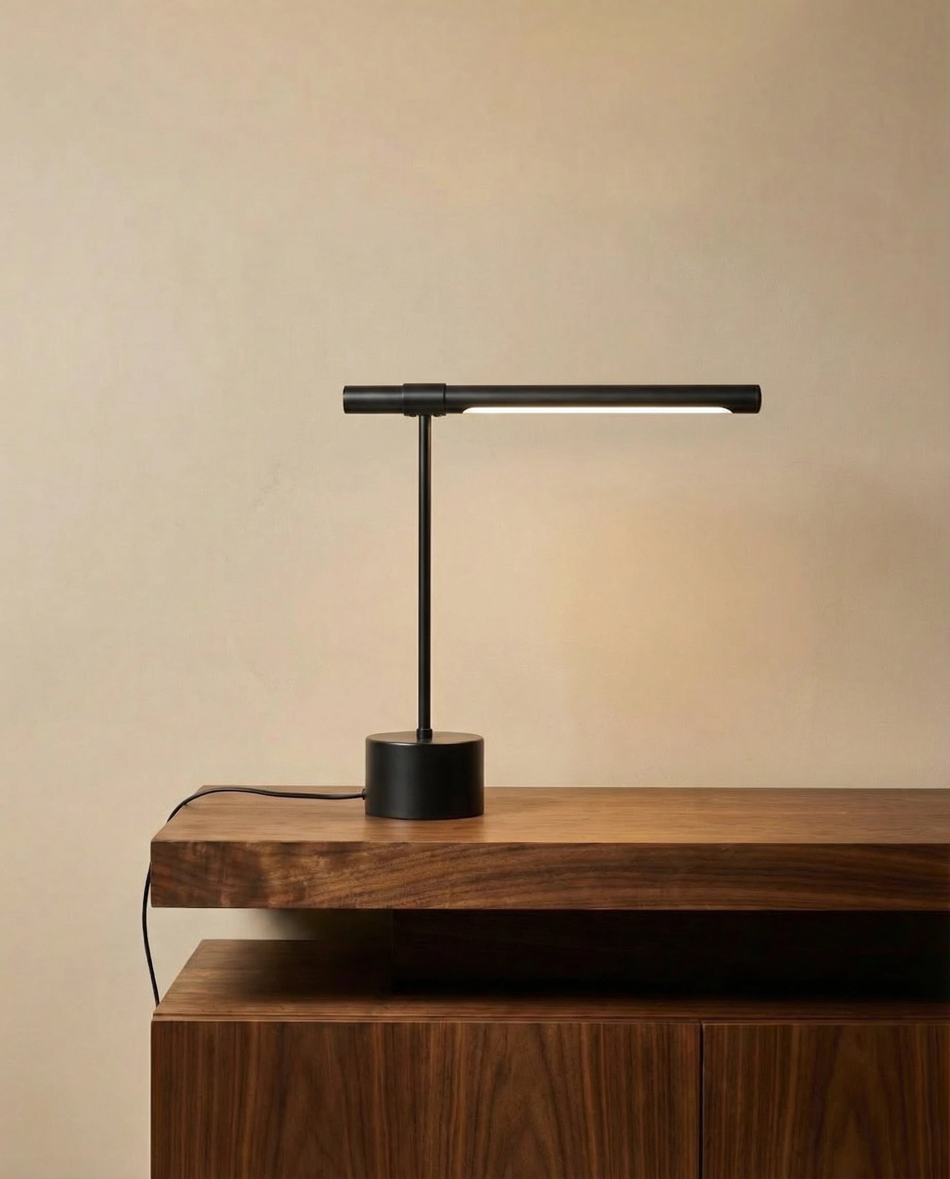 Sleek Black LED Study Table Lamp