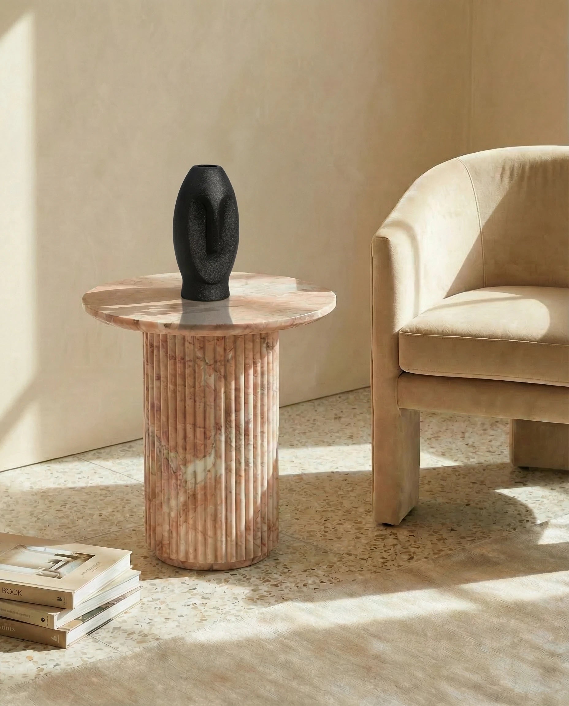 Soorat Black Abstract Human Face Vase