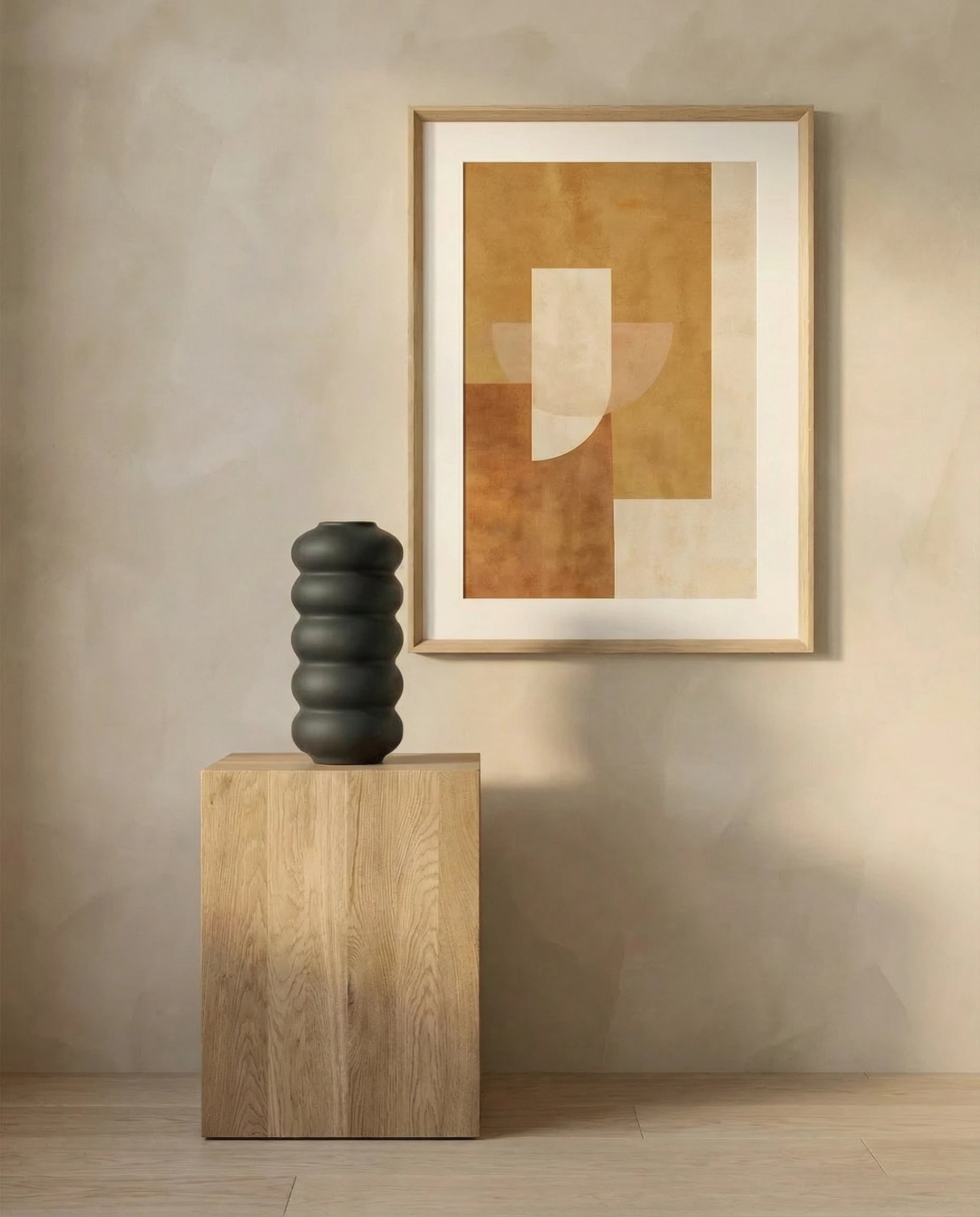 Sora Black Spiral Ceramic Vase