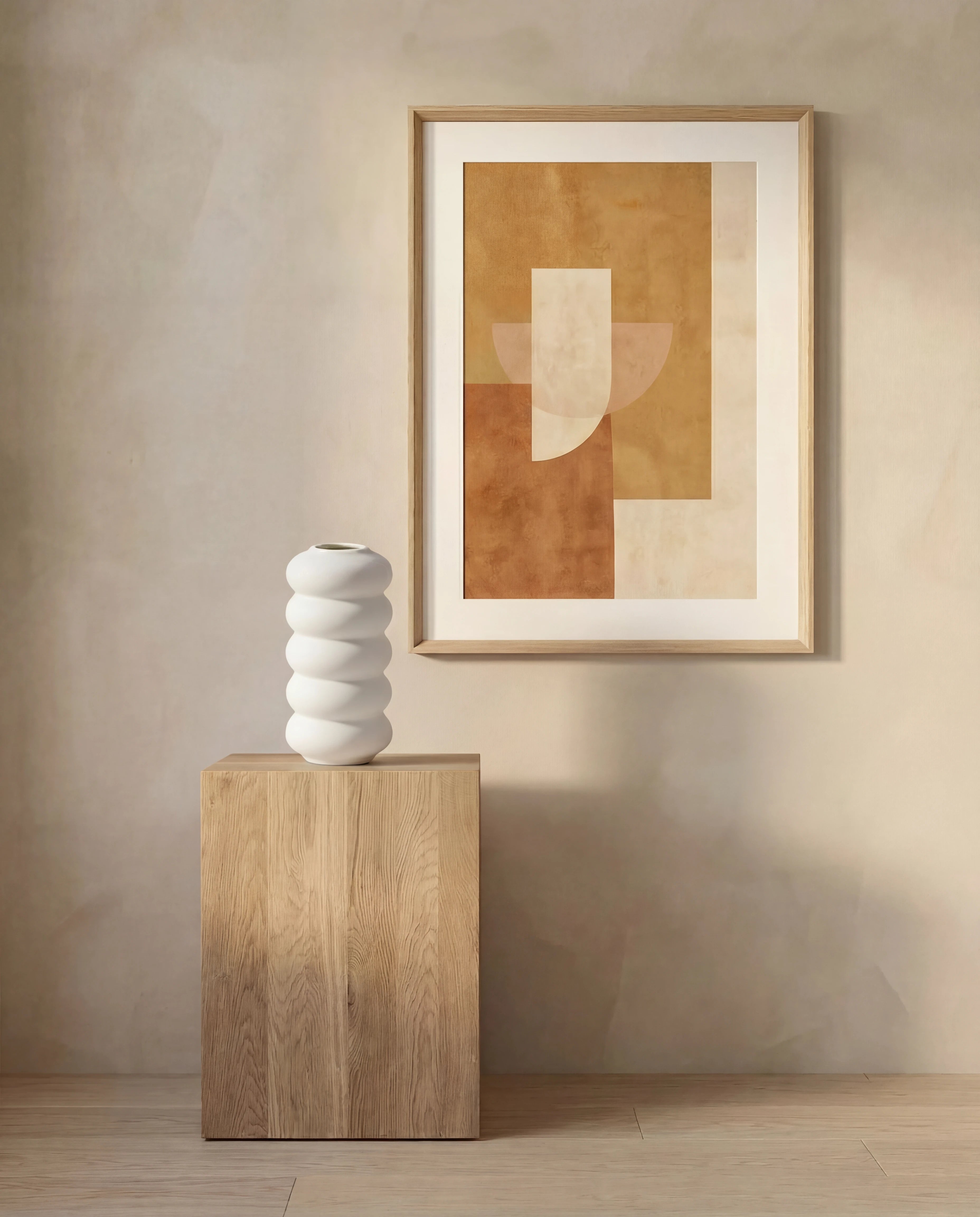 Sora White Spiral Ceramic Vase