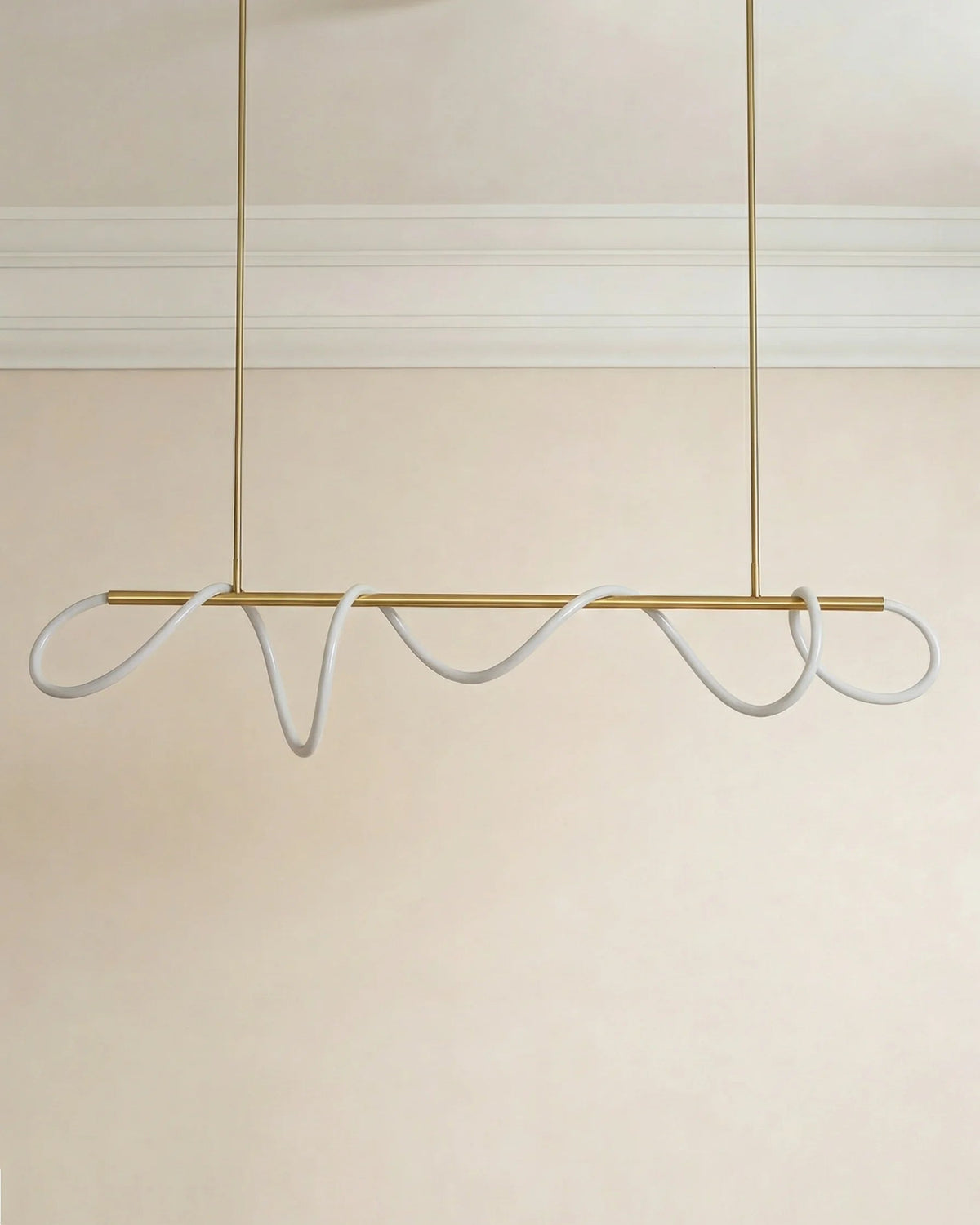 LED rope light over a Dubai kitchen island