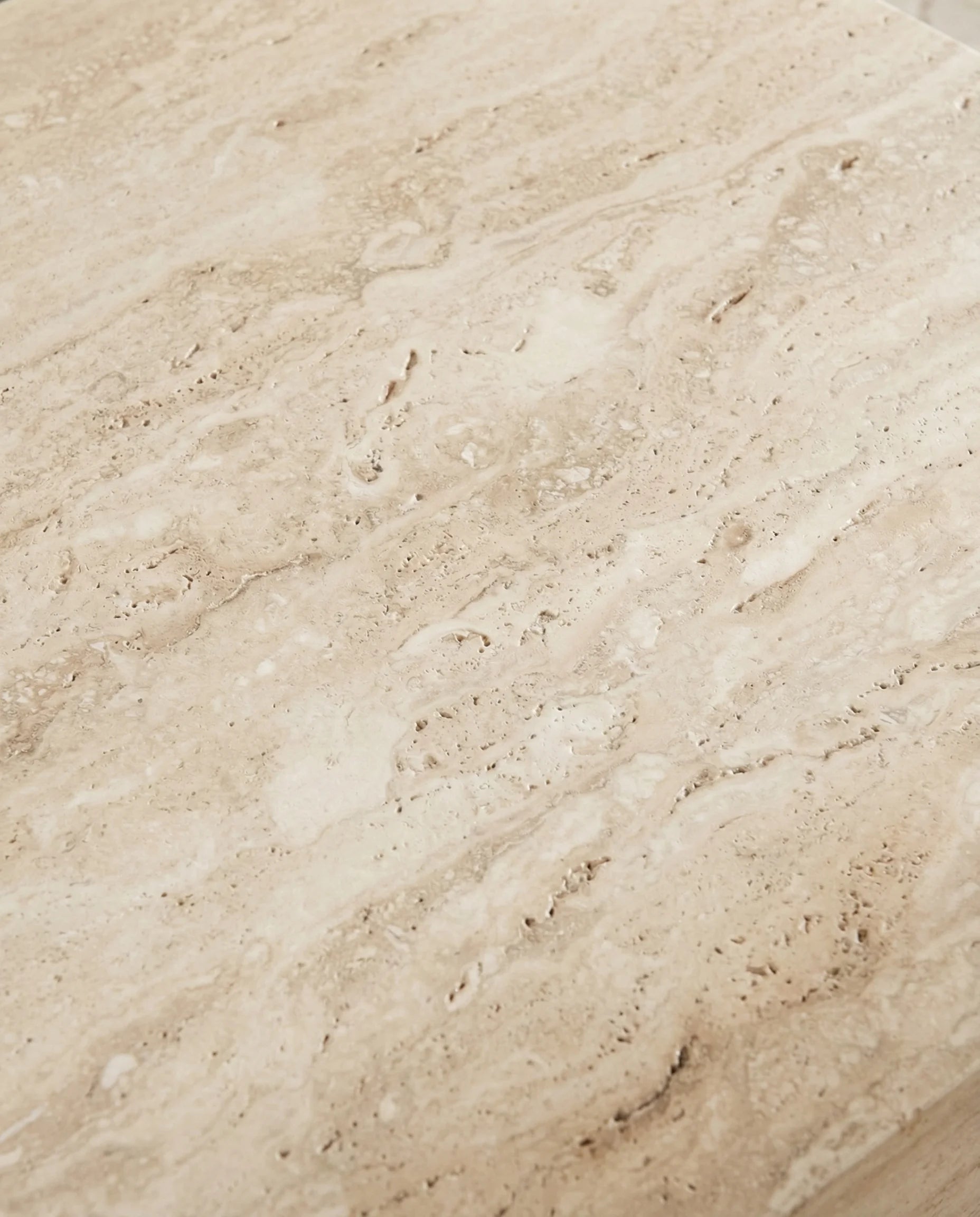 Square Travertine Floating Coffee Table