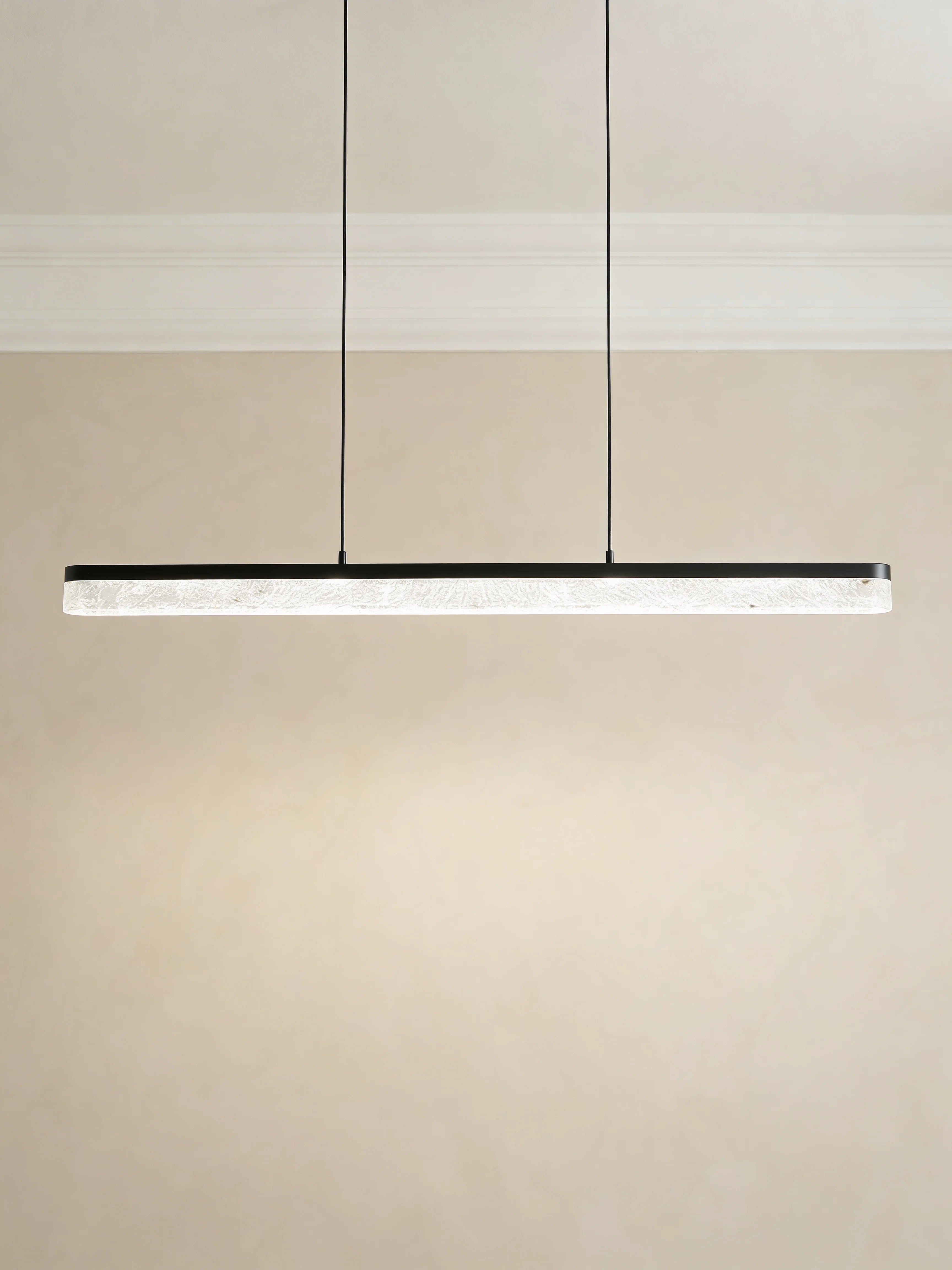 Stylish Black Dimmable Crystal Island Light