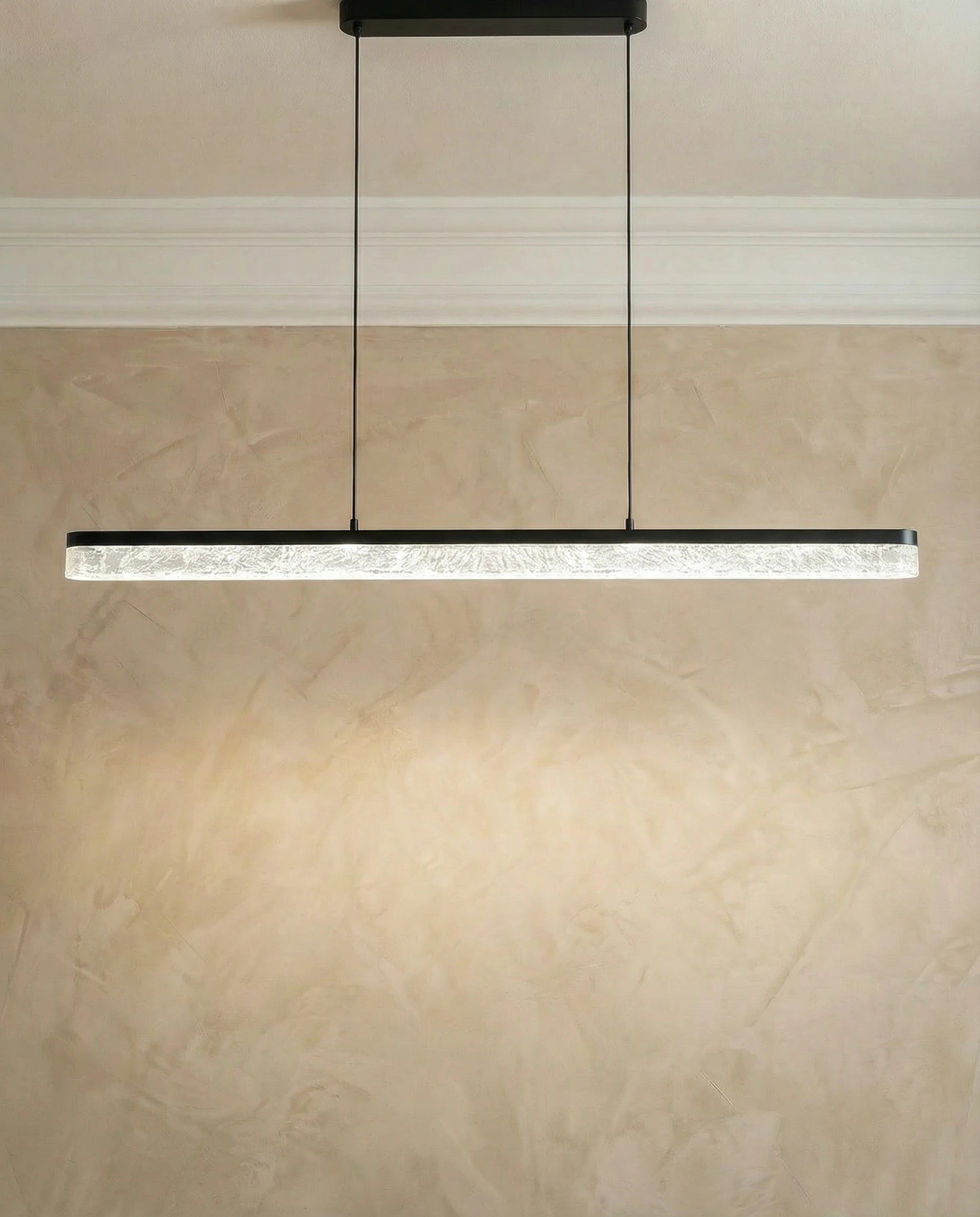 Stylish Black Dimmable Crystal Island Light