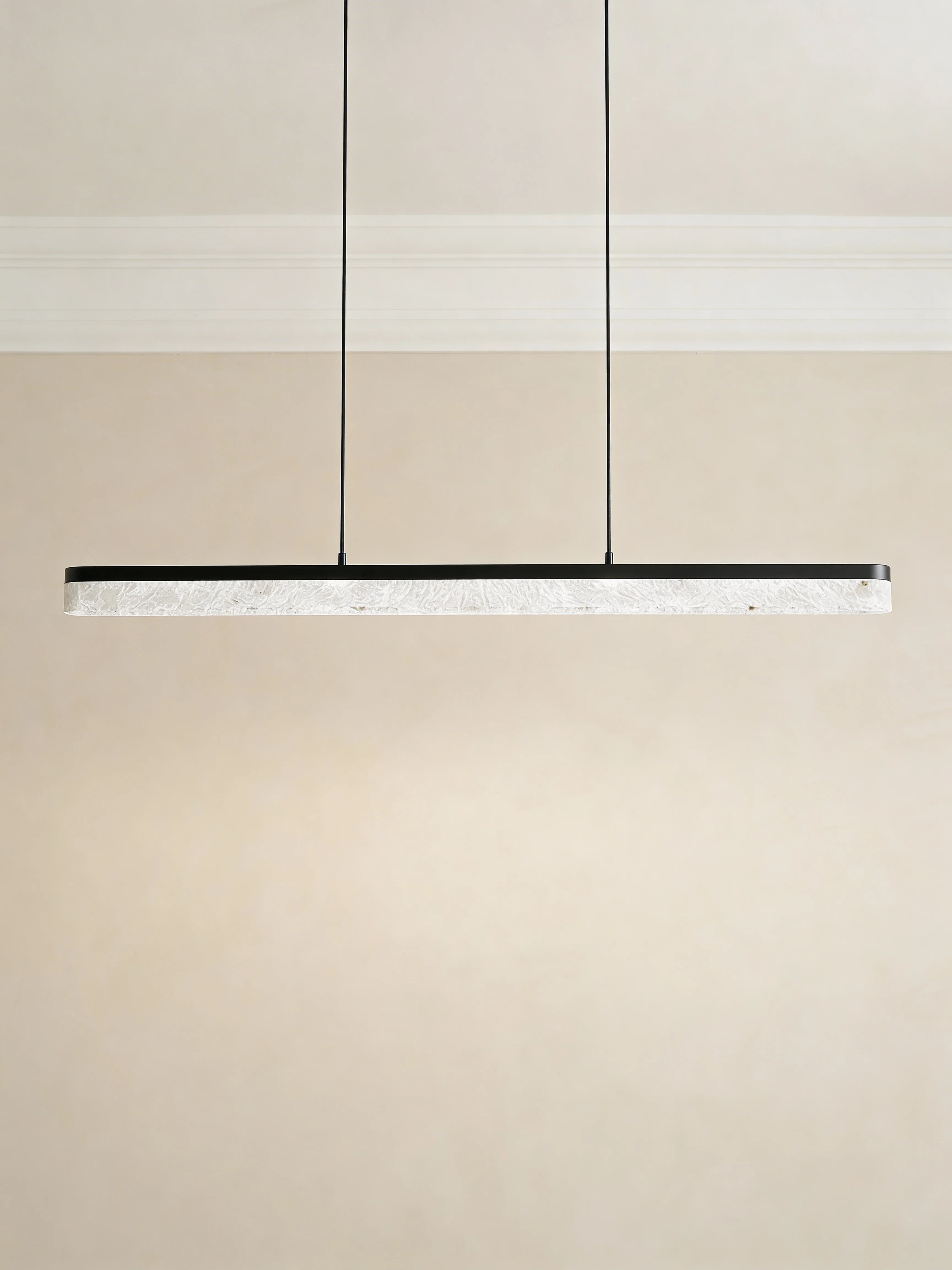 Stylish Black Dimmable Crystal Island Light