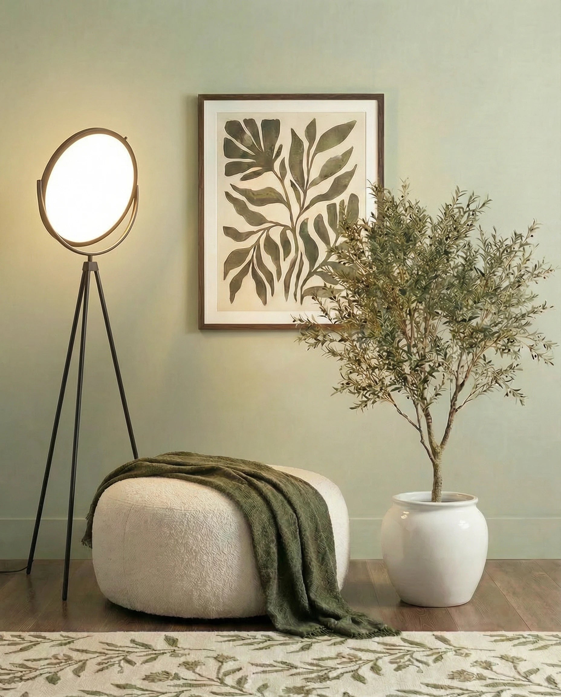 Superloon Black Adjustable Tripod Floor Lamp