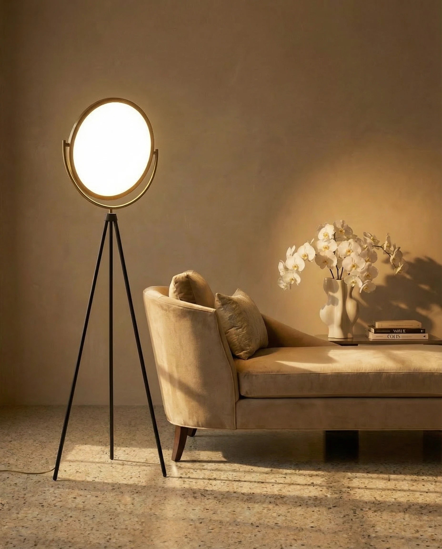 Superloon Black Adjustable Tripod Floor Lamp