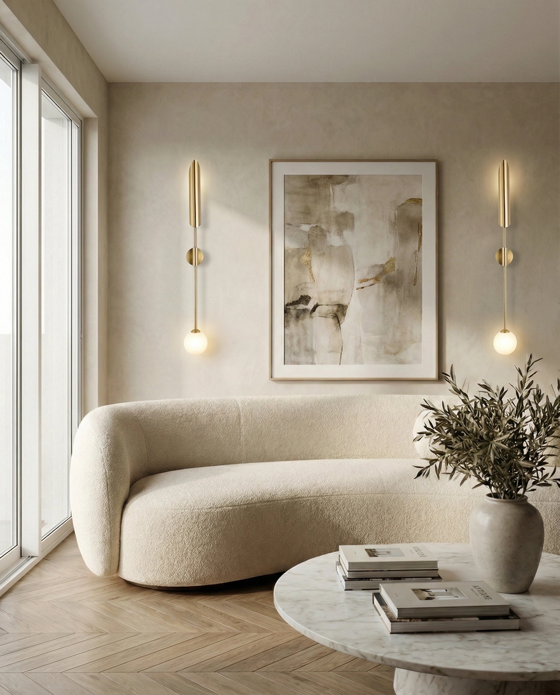 Suzana Indoor Golden Metal Wall Lamp