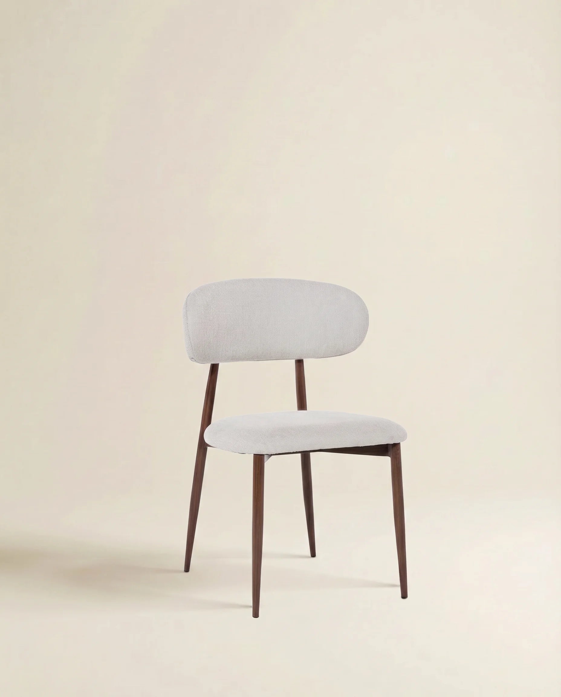 Theo Walnut-Finish Upholstered Dining Chair