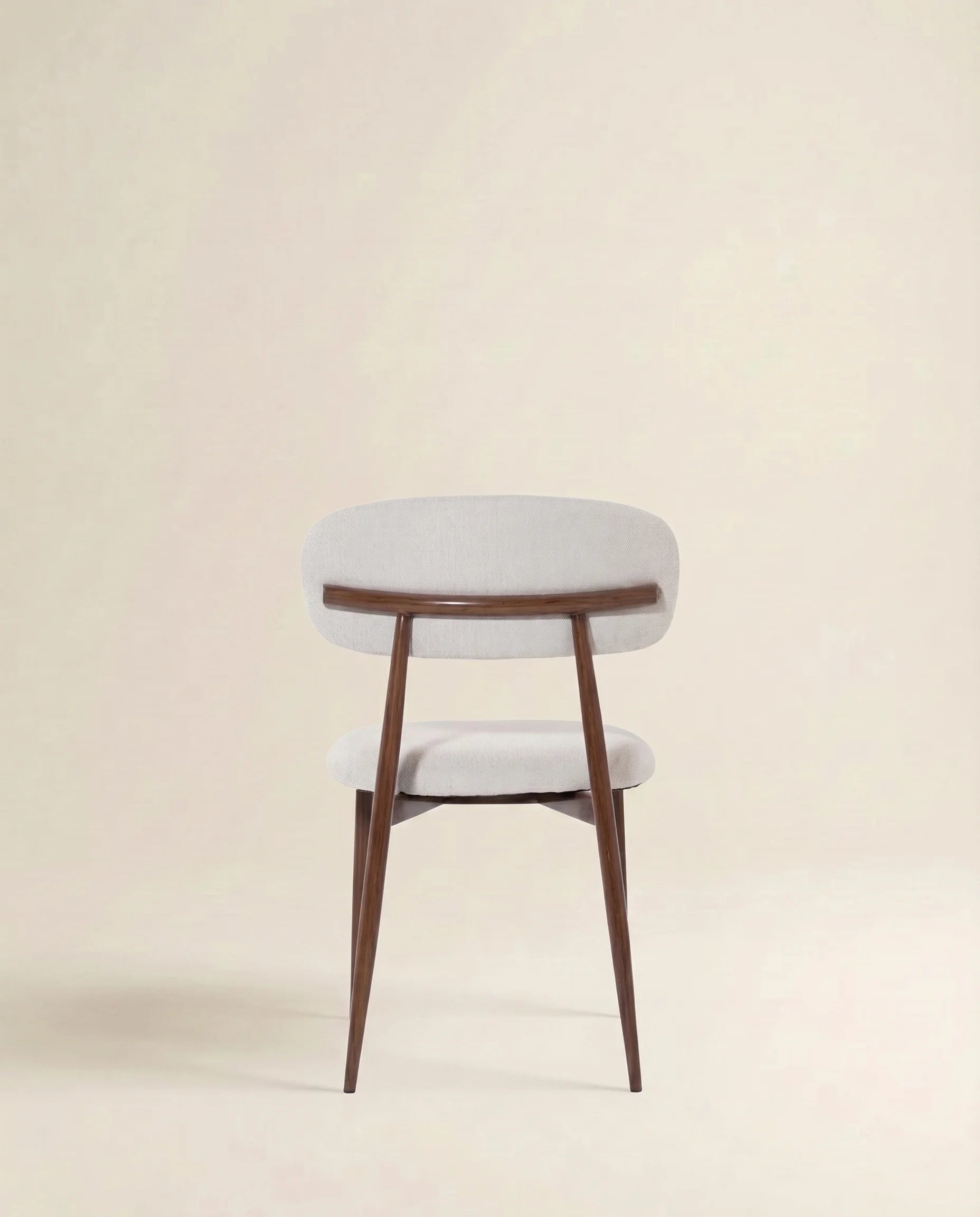 Theo Walnut-Finish Upholstered Dining Chair