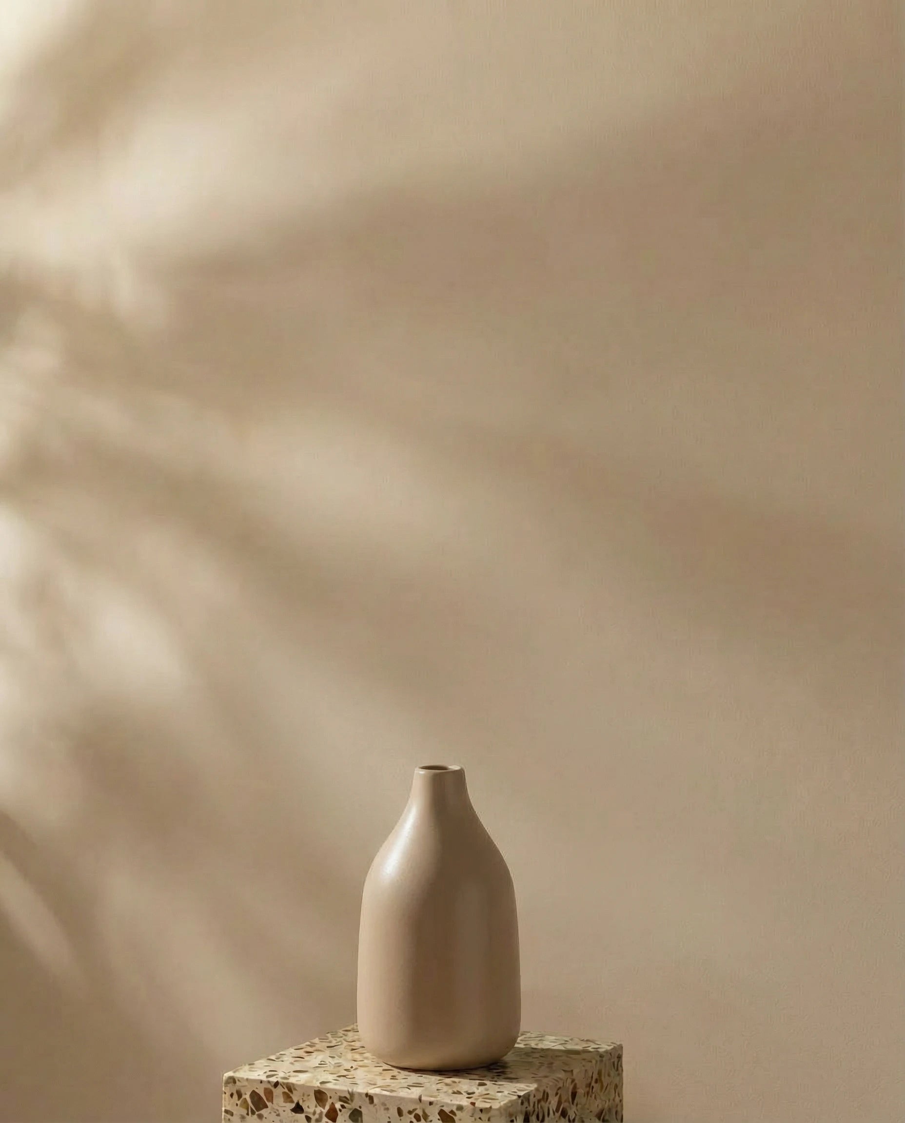 Umber Glossy Brown Ceramic Vase
