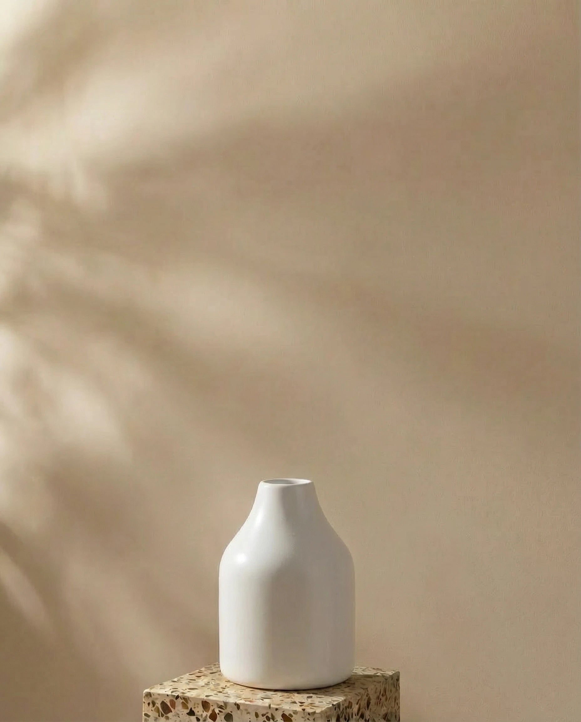 Vara Glossy White Ceramic Vase