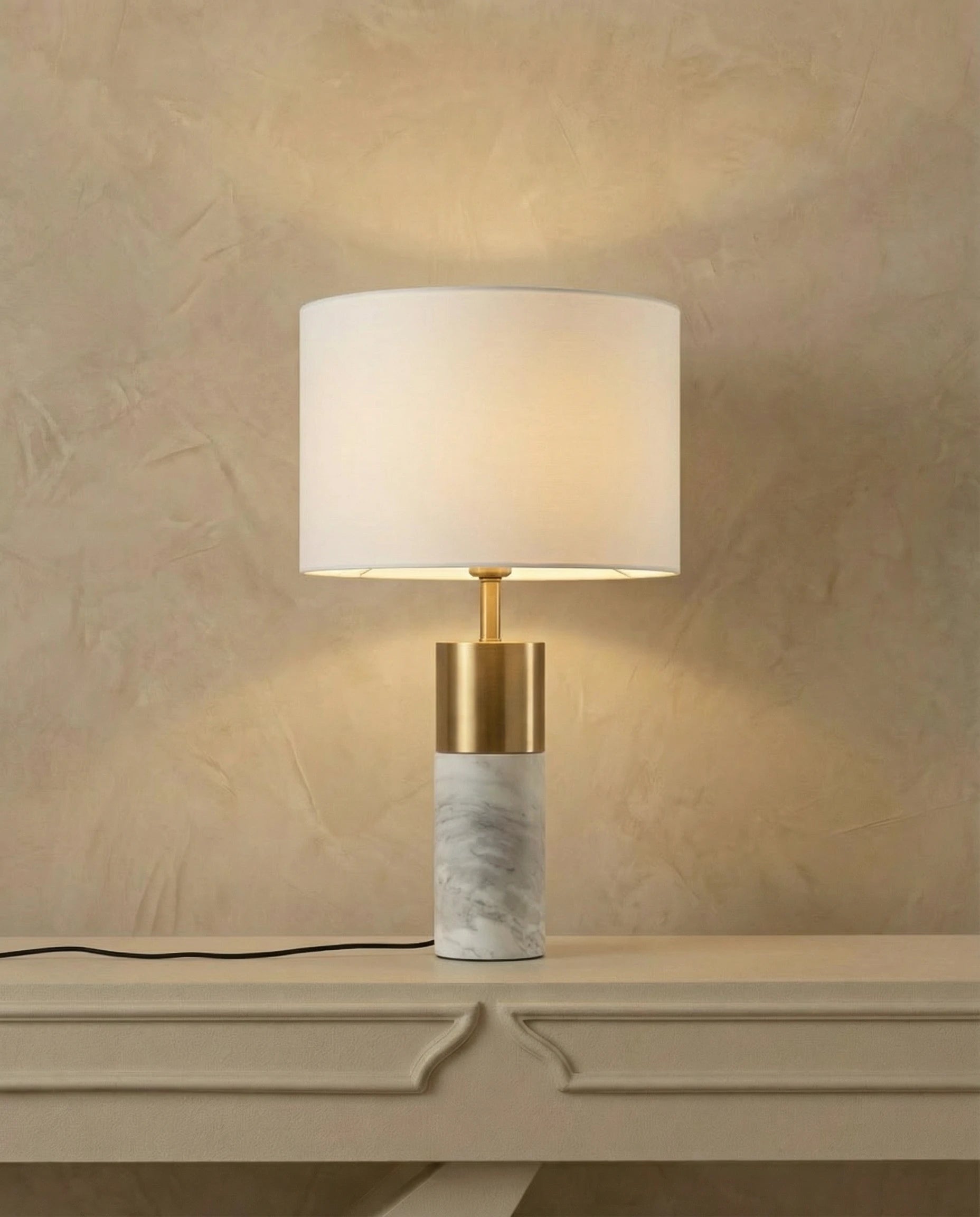 Victoria White Marble Table Lamp