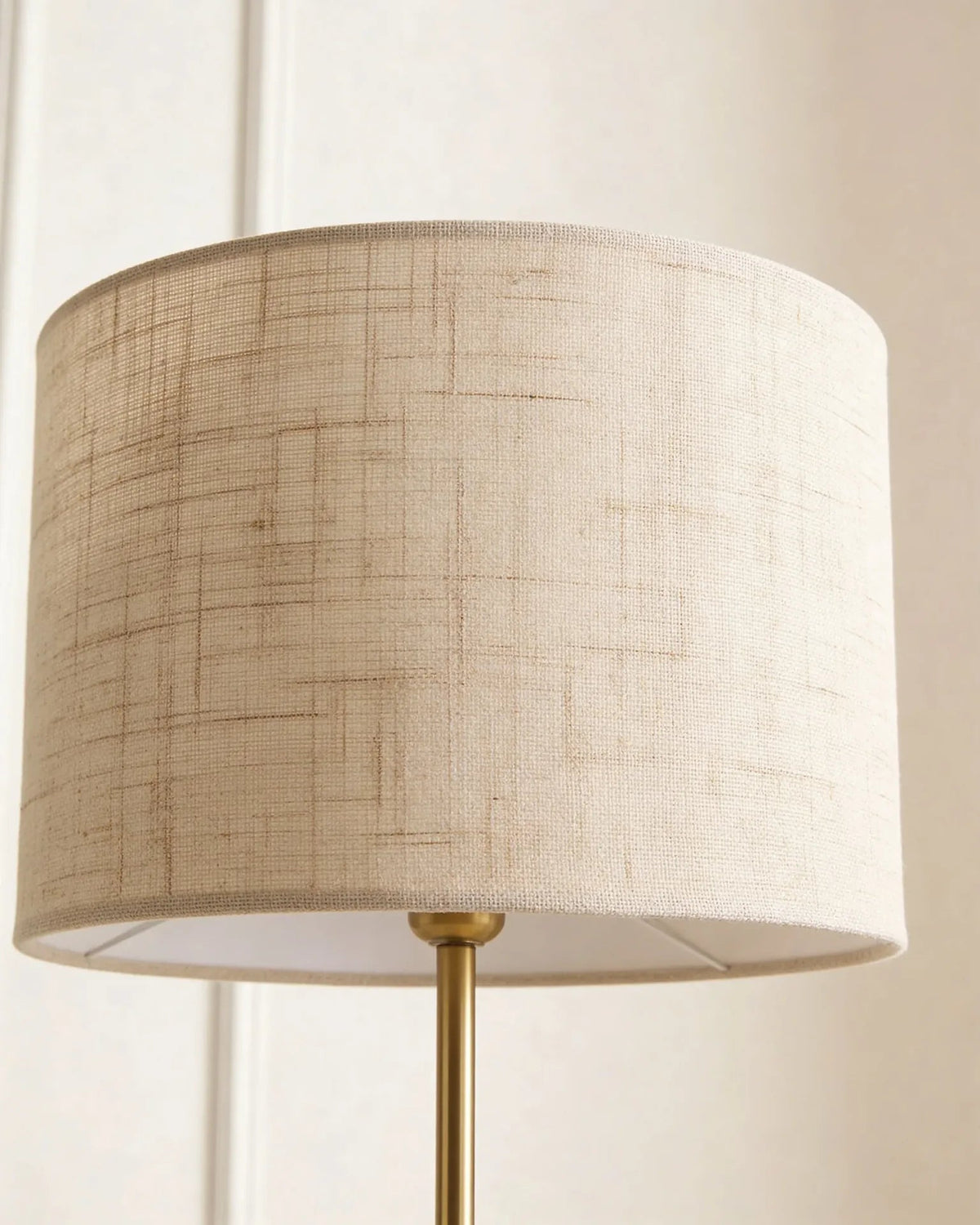 Gold floor lamp in a Dubai living room