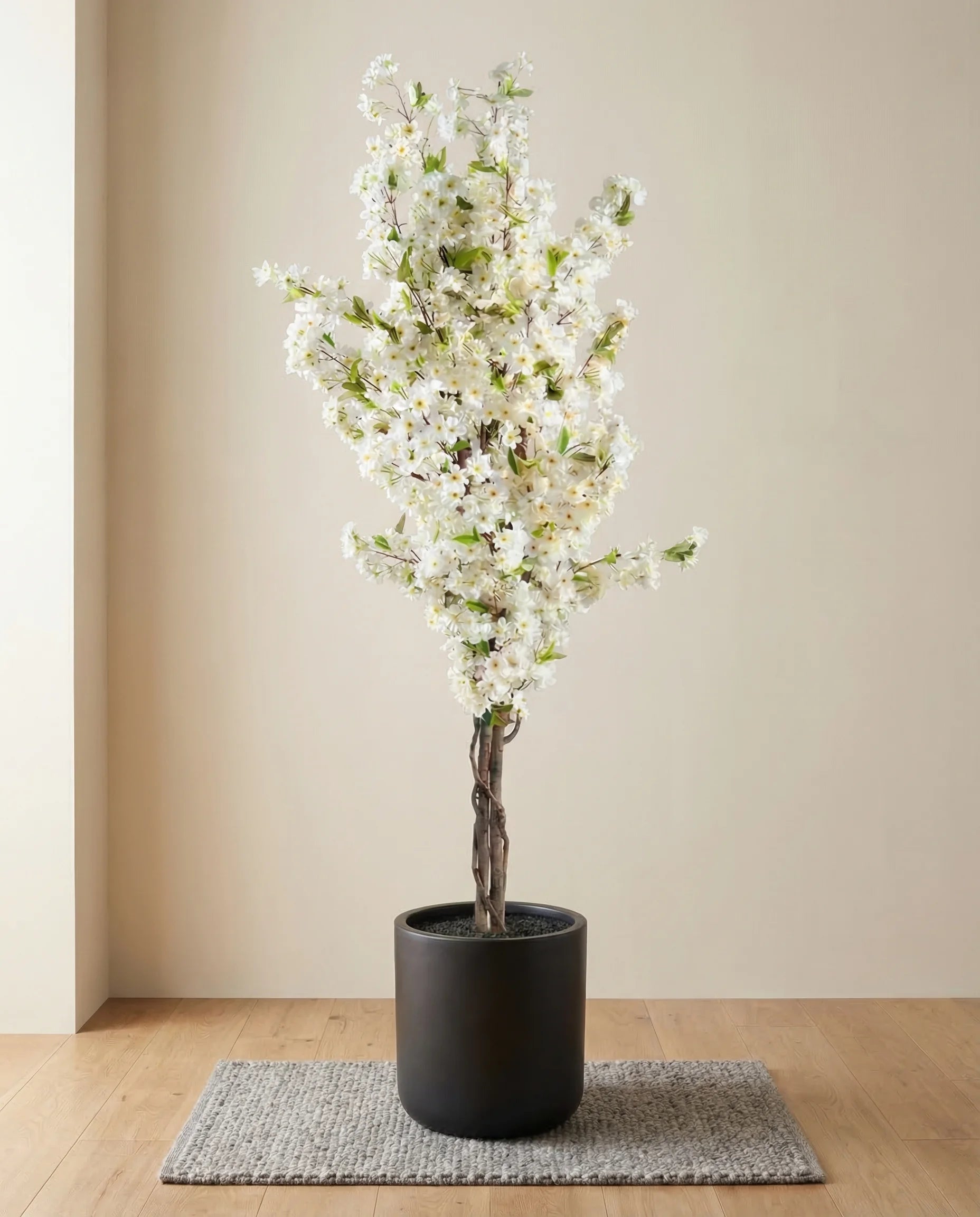White Cherry Blossom Artificial Tree