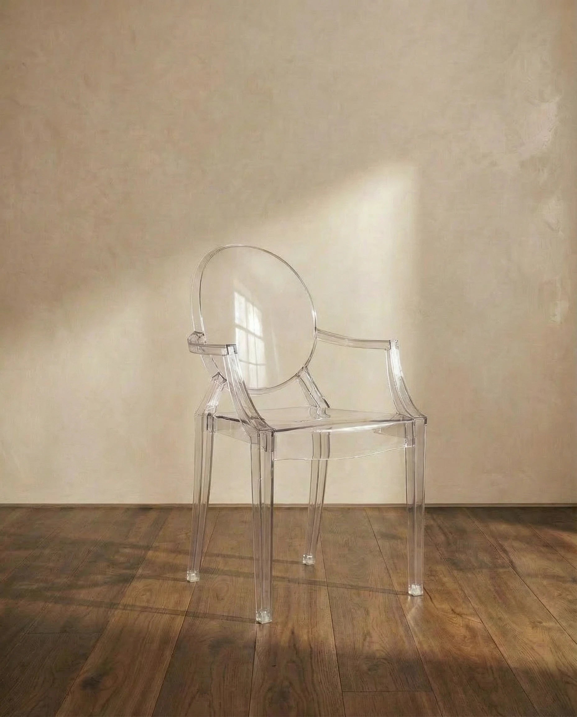 Zeba Clear Acrylic Chair with Armrest