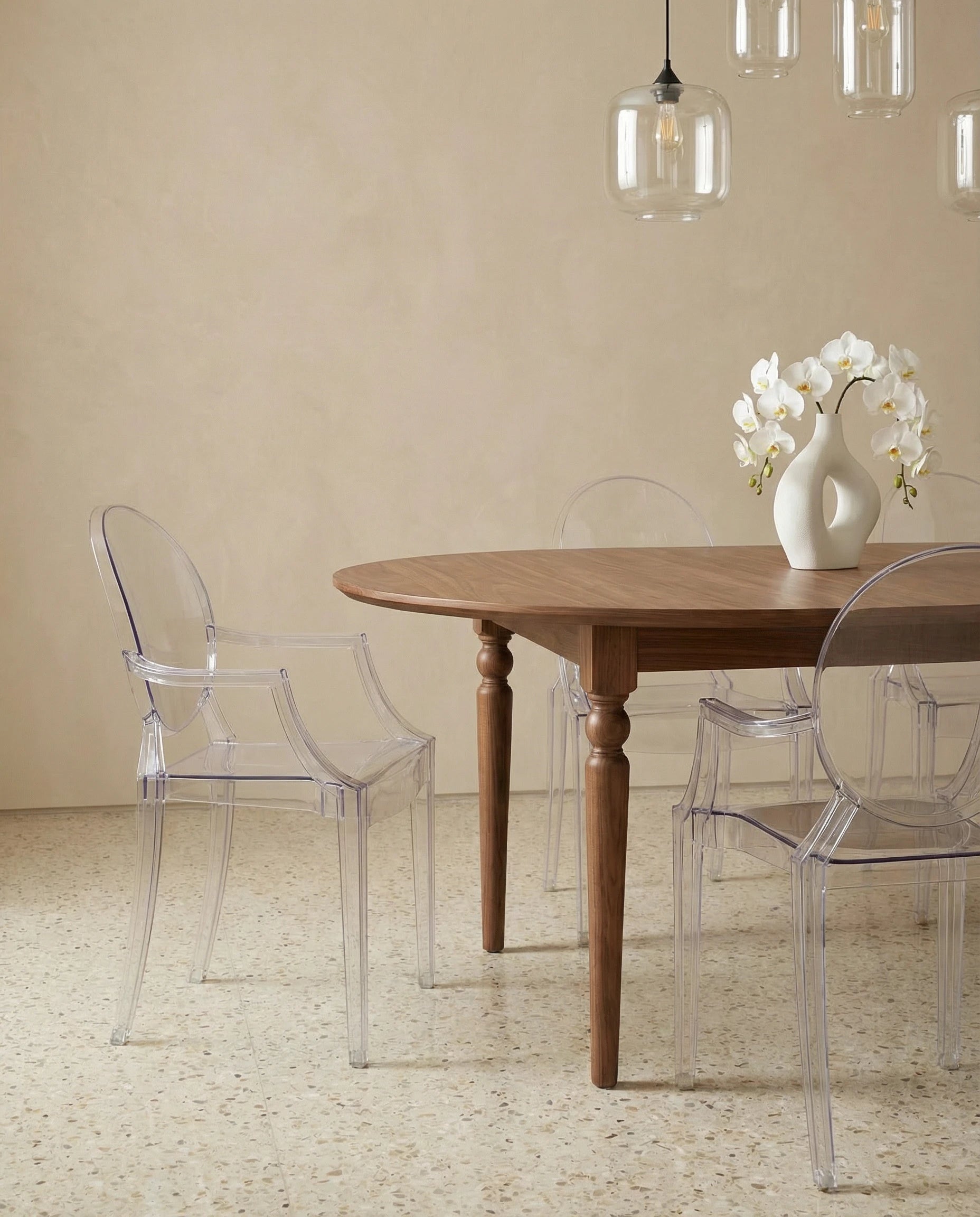 Zeba Clear Acrylic Chair with Armrest