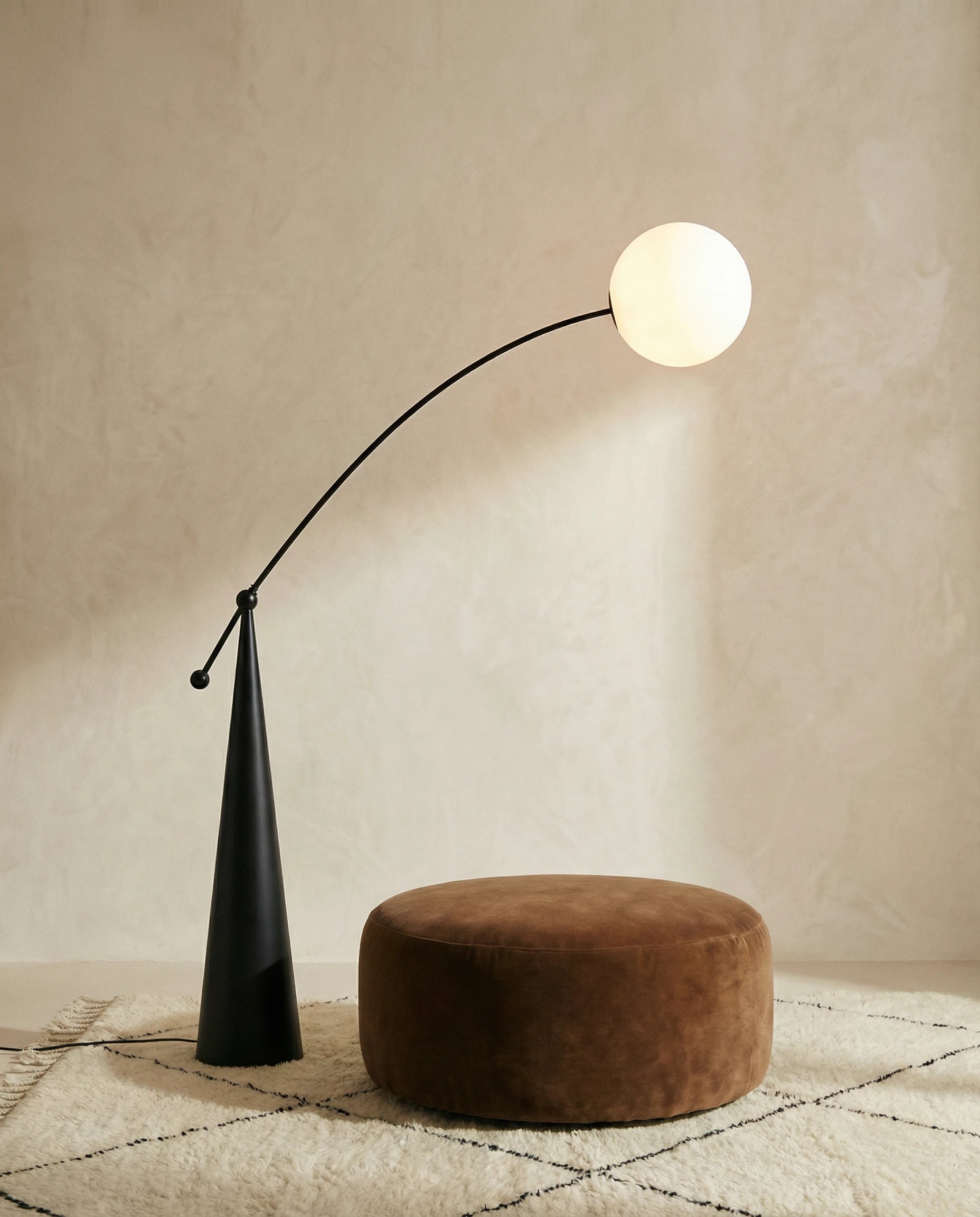 Zen Arching Globe Floor Lamp