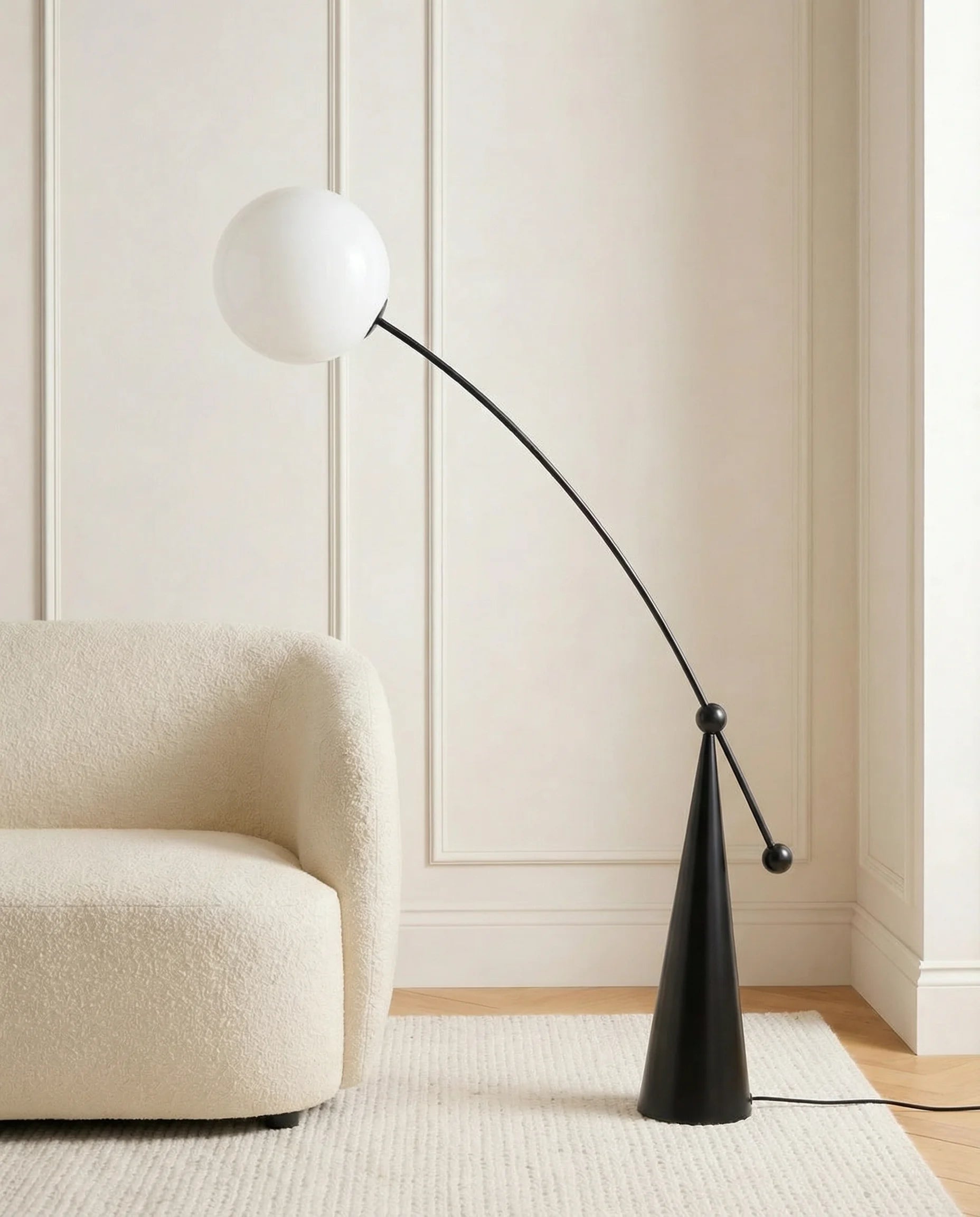 Zen Arching Globe Floor Lamp