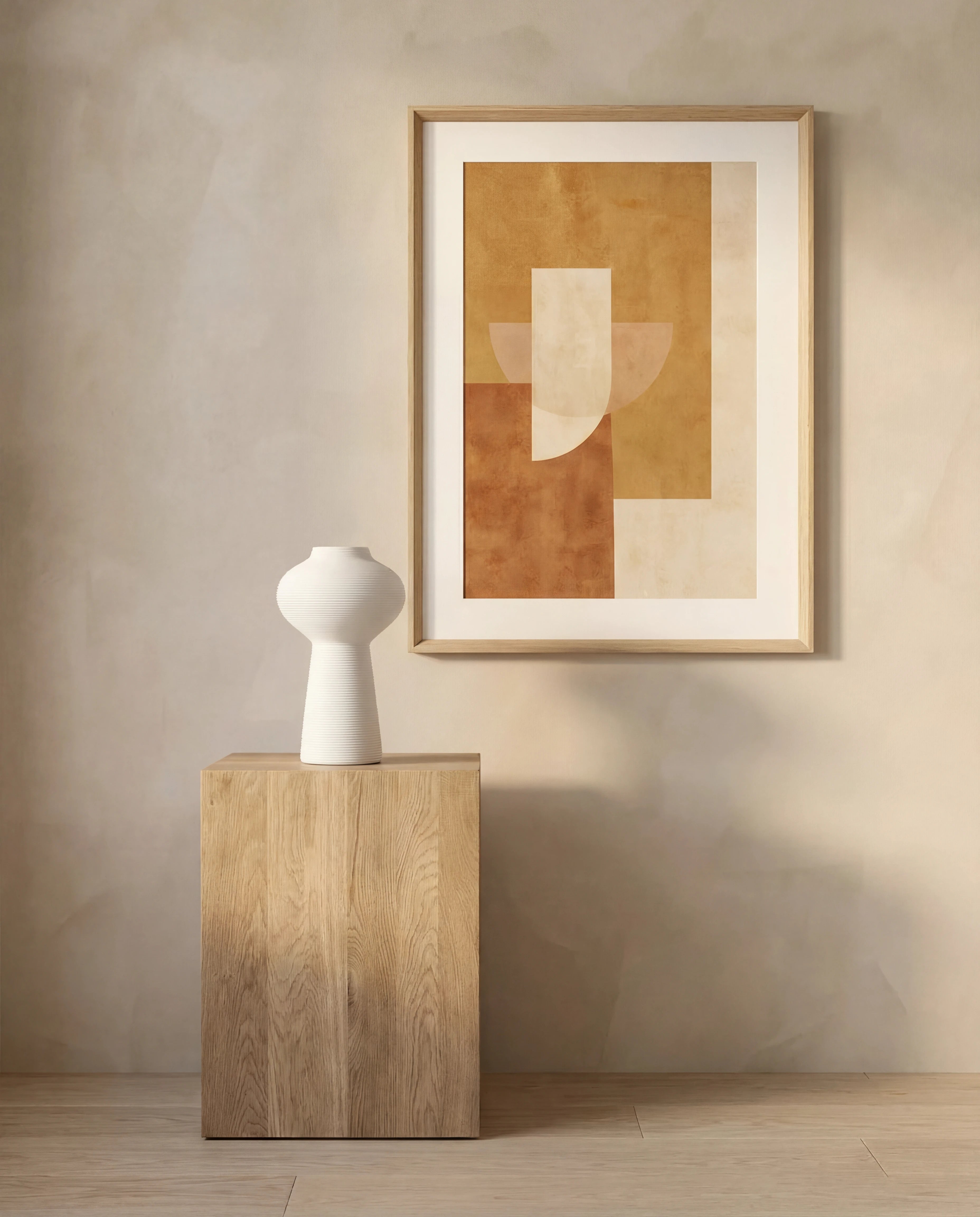 Zenia Rippled Orb Pedestal Ceramic Vase