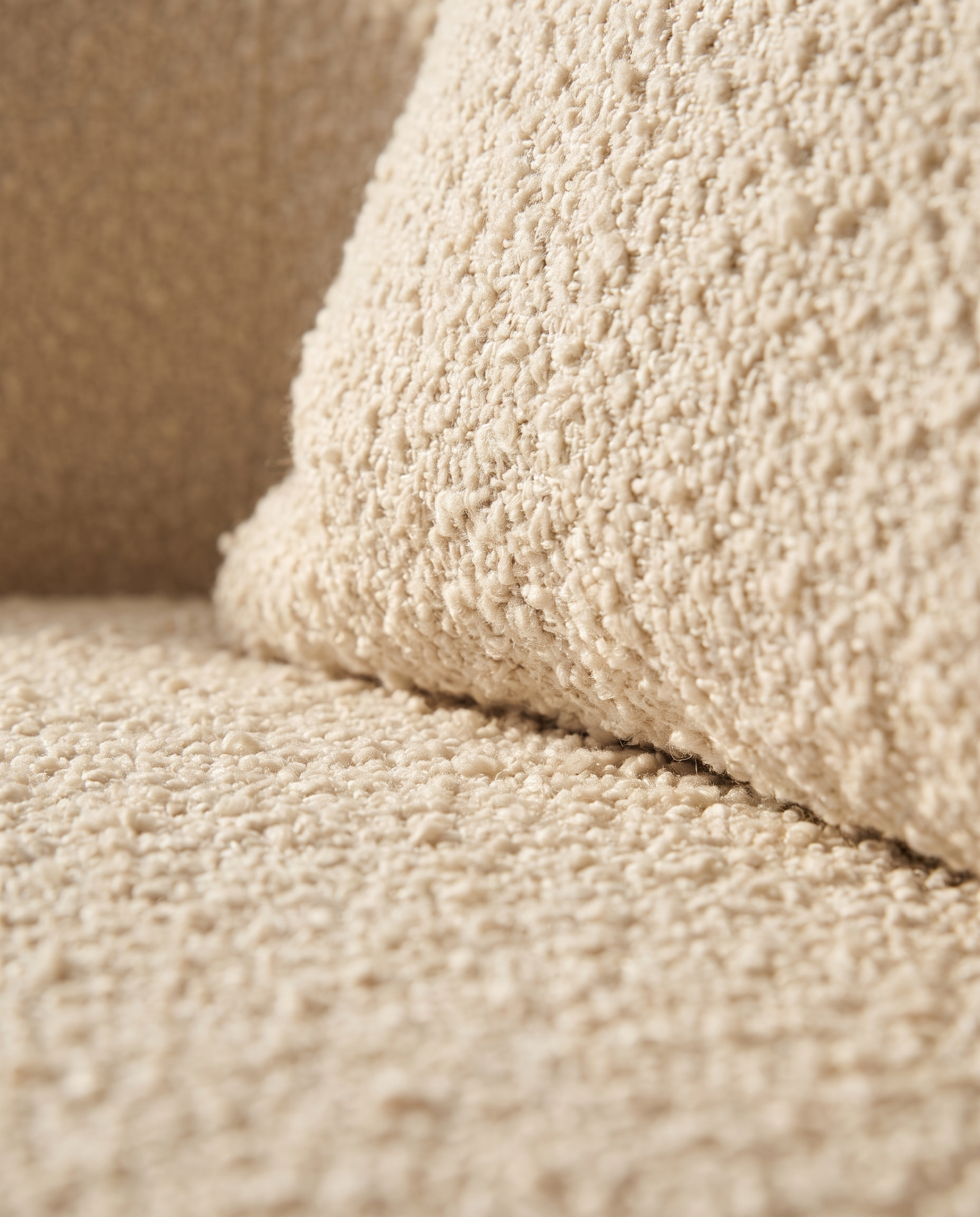 Marlowe bouclé fabric texture detail