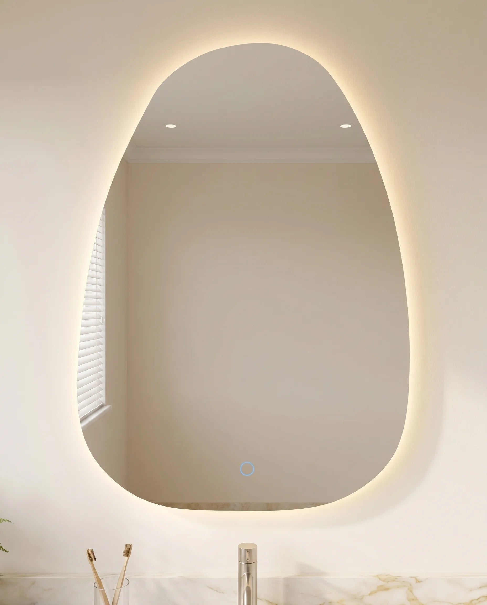 Salma Lighted Frameless Freeform Mirror (LED)