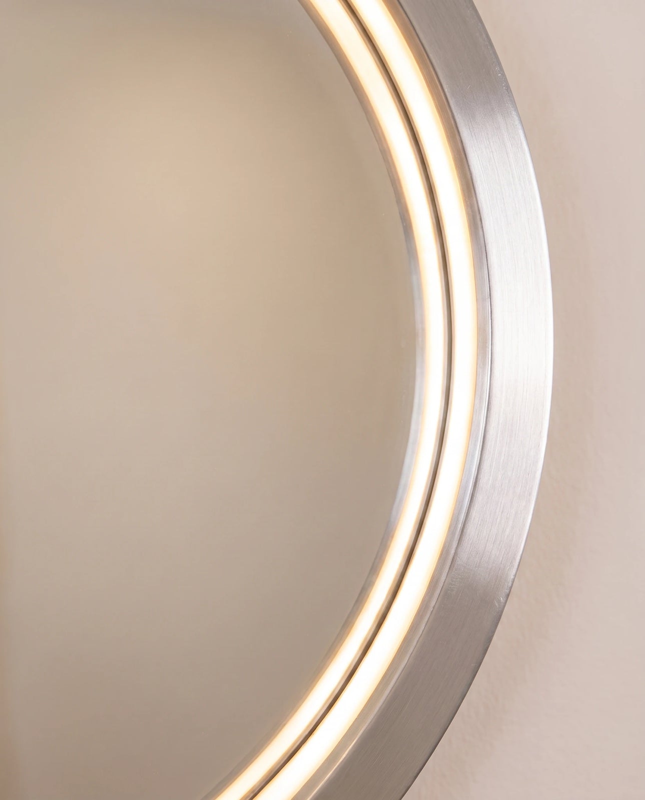 Selene black round LED wall mirror in a Dubai bathroom