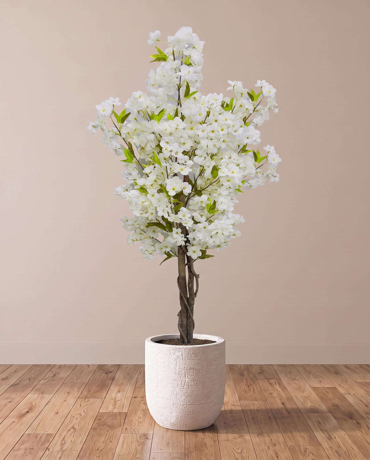 White Cherry Blossom Artificial Tree