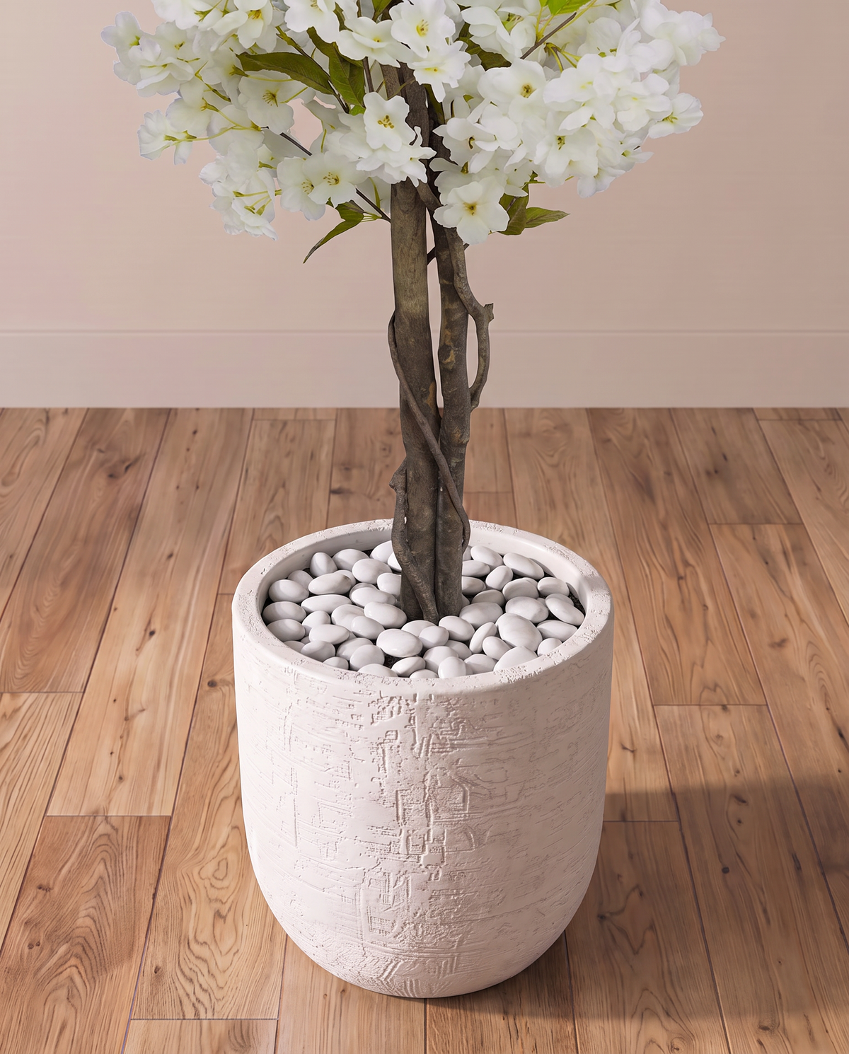 White Cherry Blossom Artificial Tree