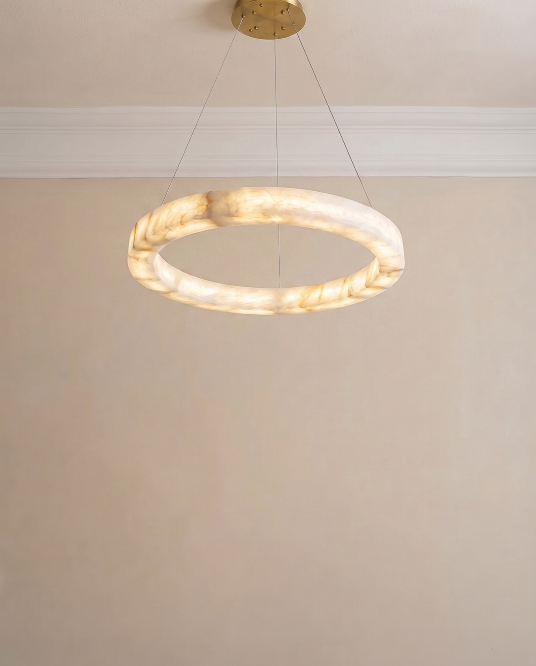Alba Ring Luxury Chandelier, detail view — The Home Peck