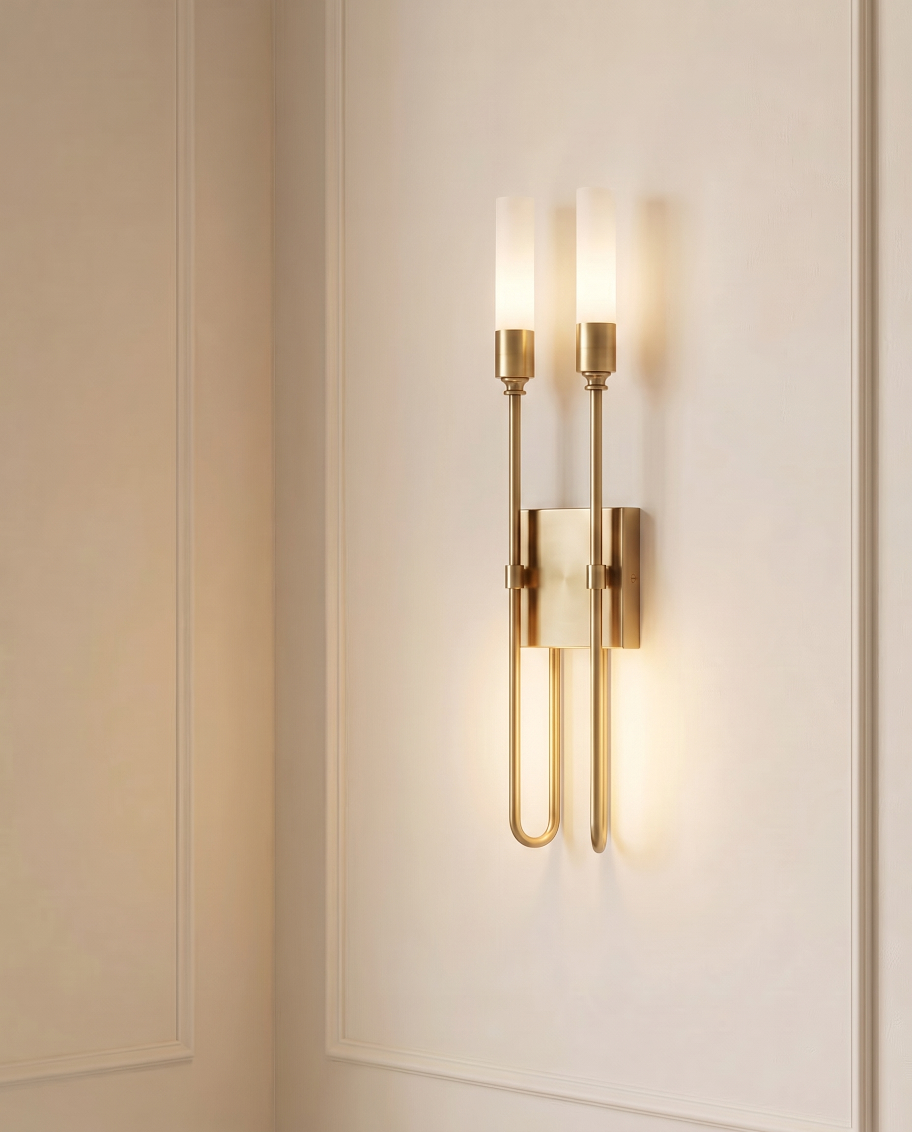 Gold Arrow Edge Wall Light, detail view — The Home Peck