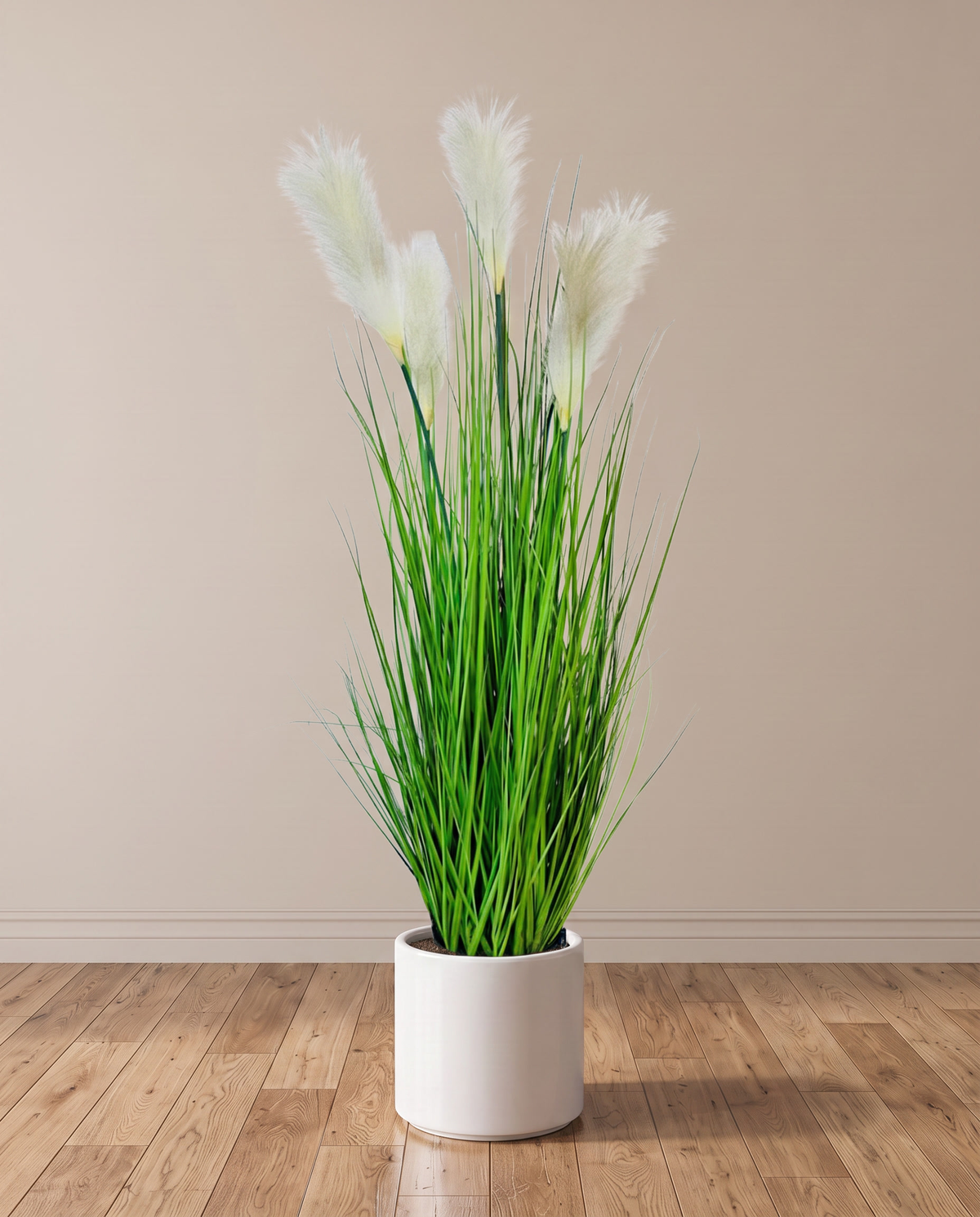Artificial Pampas or Fountain Grass Plant White