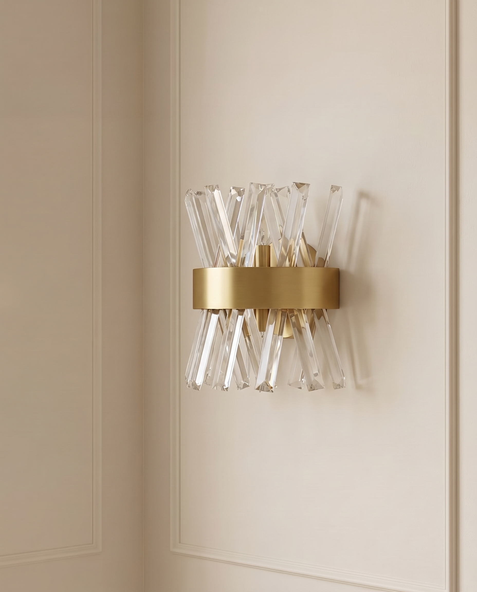 Crystal Edge Gold Wall Light — The Home Peck