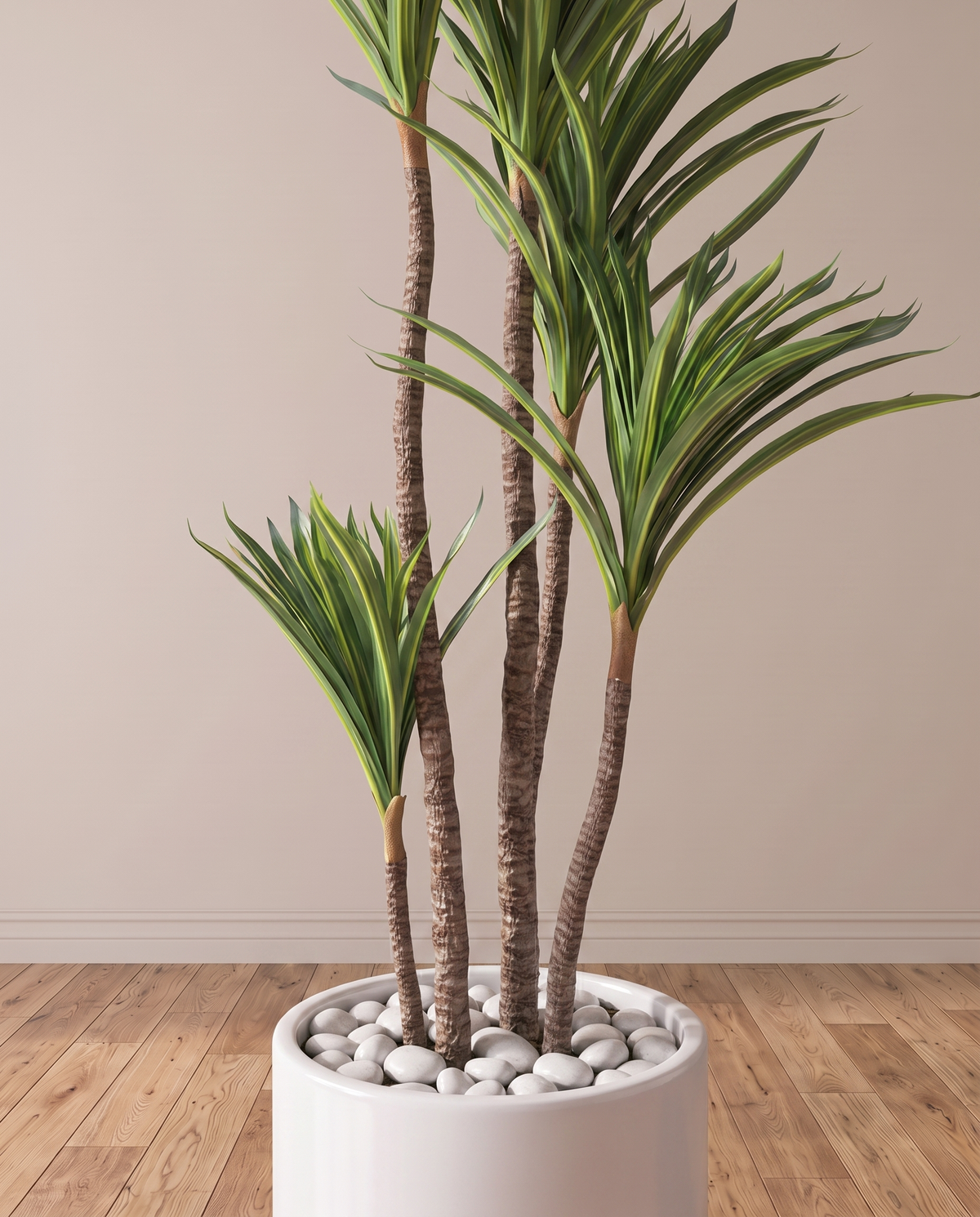 Artificial Dracaena Plant – closer view of the canes and base