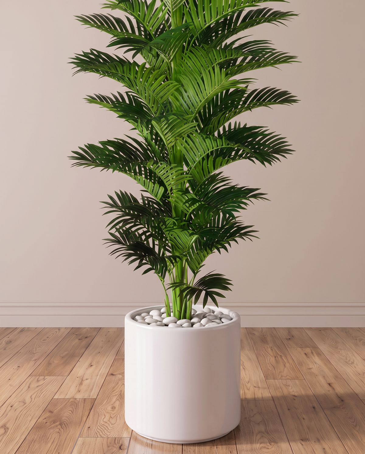 Artificial Kentia Palm Plant – closer view of the fronds and base